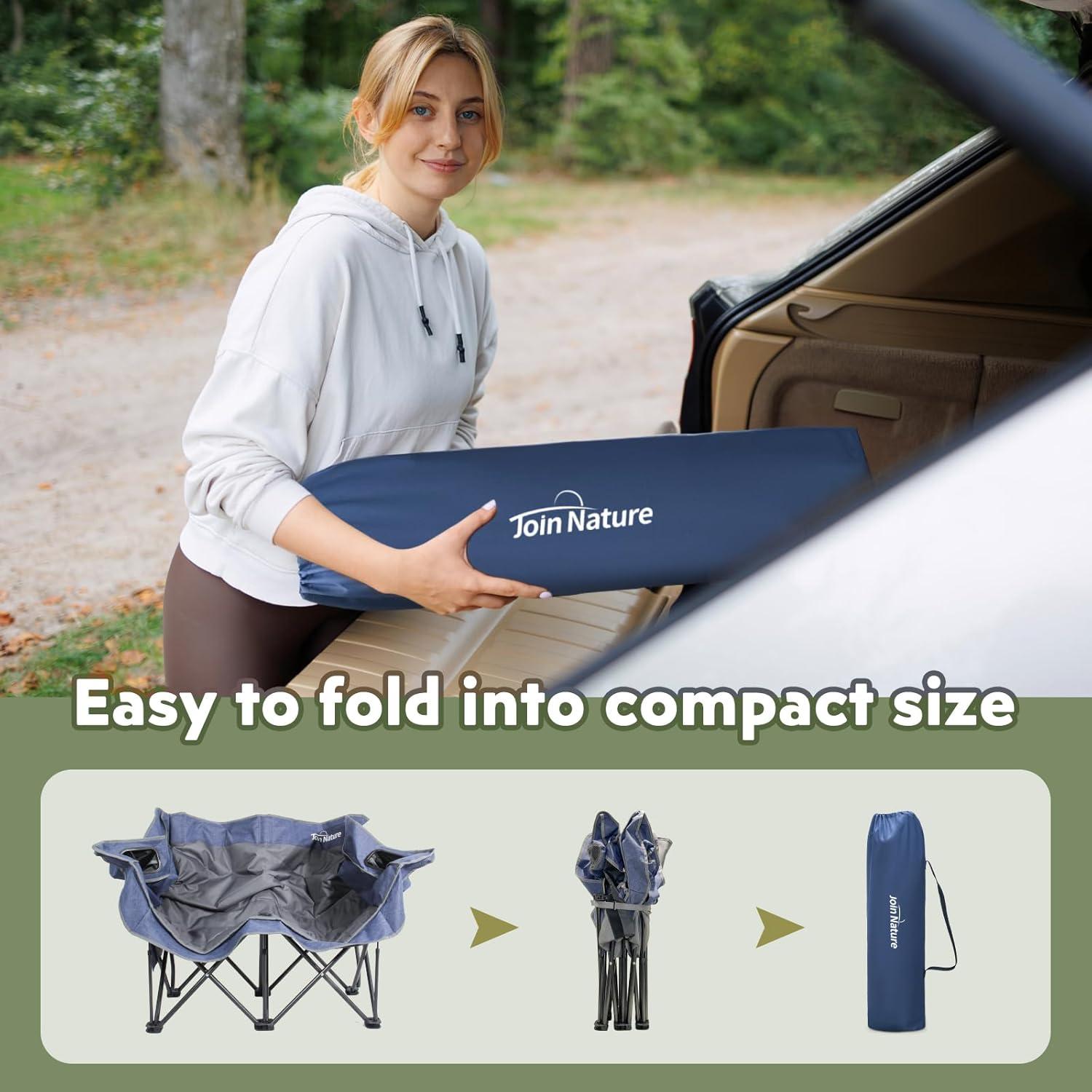 Silla de Camping Doble Join Nature Loveseat 317.5 kg Azul Marino