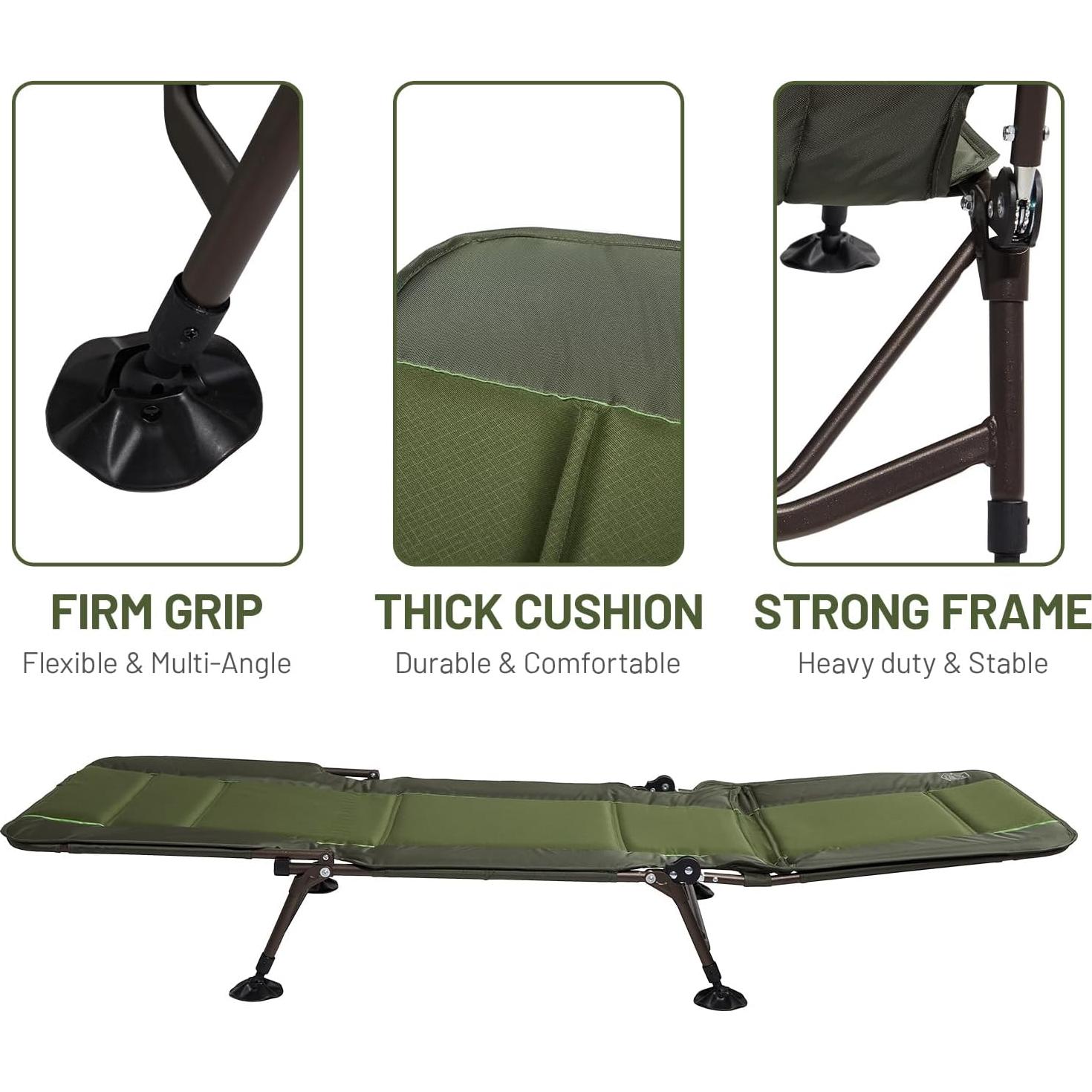 Cama de Camping Plegable Timber Ridge con Colchón 201 cm