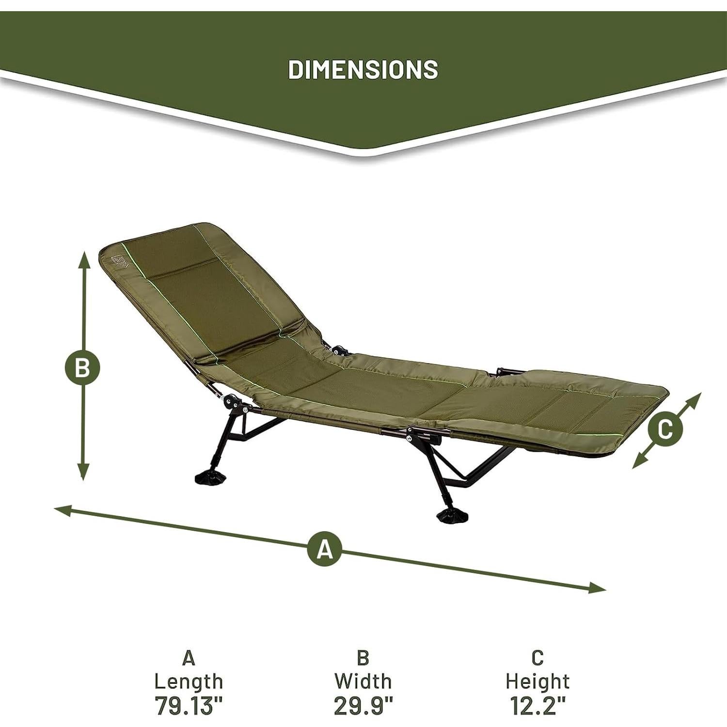 Cama de Camping Plegable Timber Ridge con Colchón 201 cm