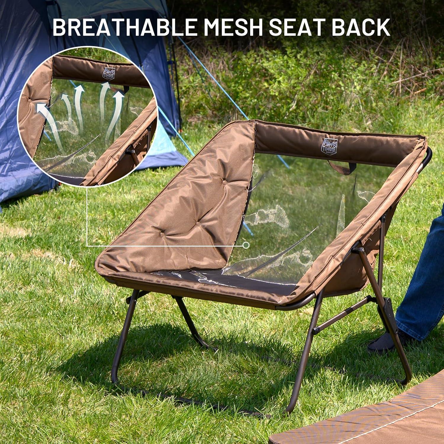 Silla Plegable Sobredimensionada Timber Ridge con Cojín para Mascotas