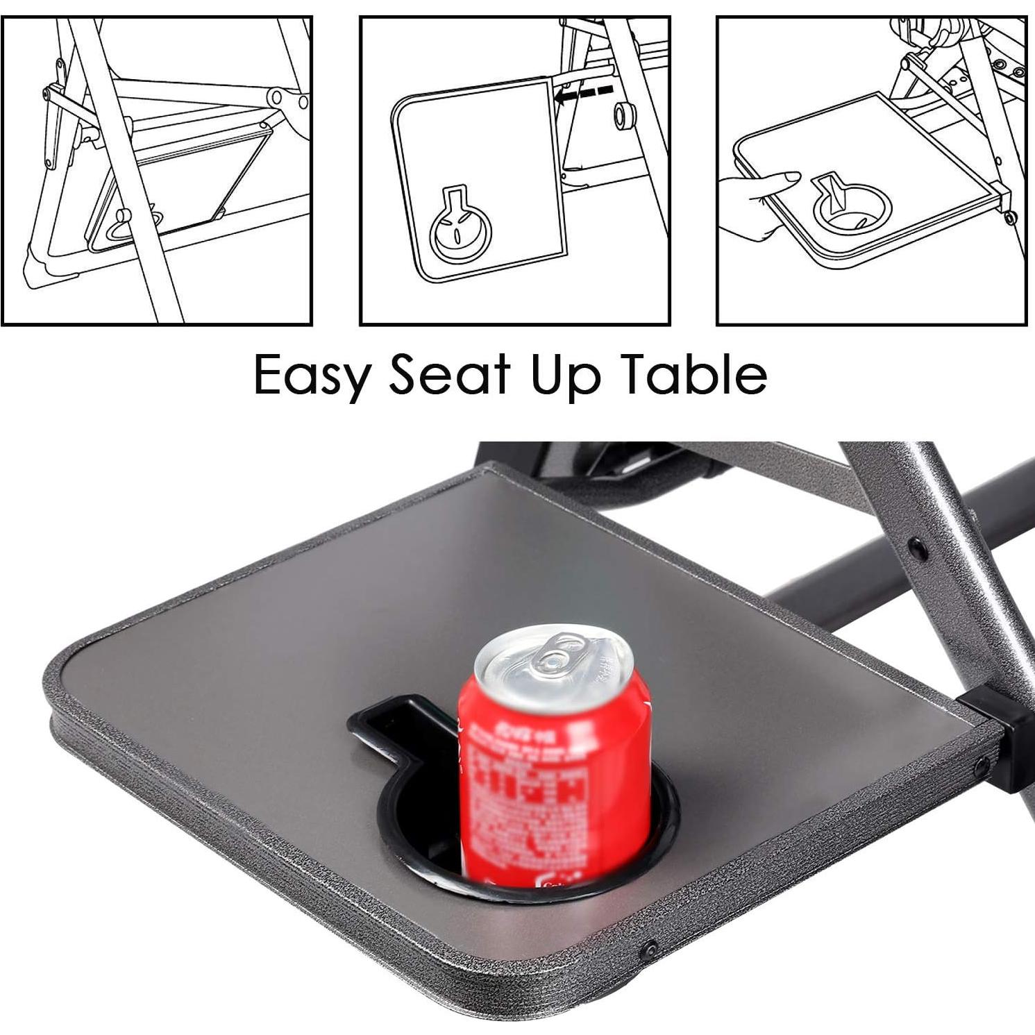 EVER ADVANCED Oversize XL Zero Gravity Recliner Padded Patio Lounger Chair with Adjustable Headrest Support 350lbs (Olive Green)