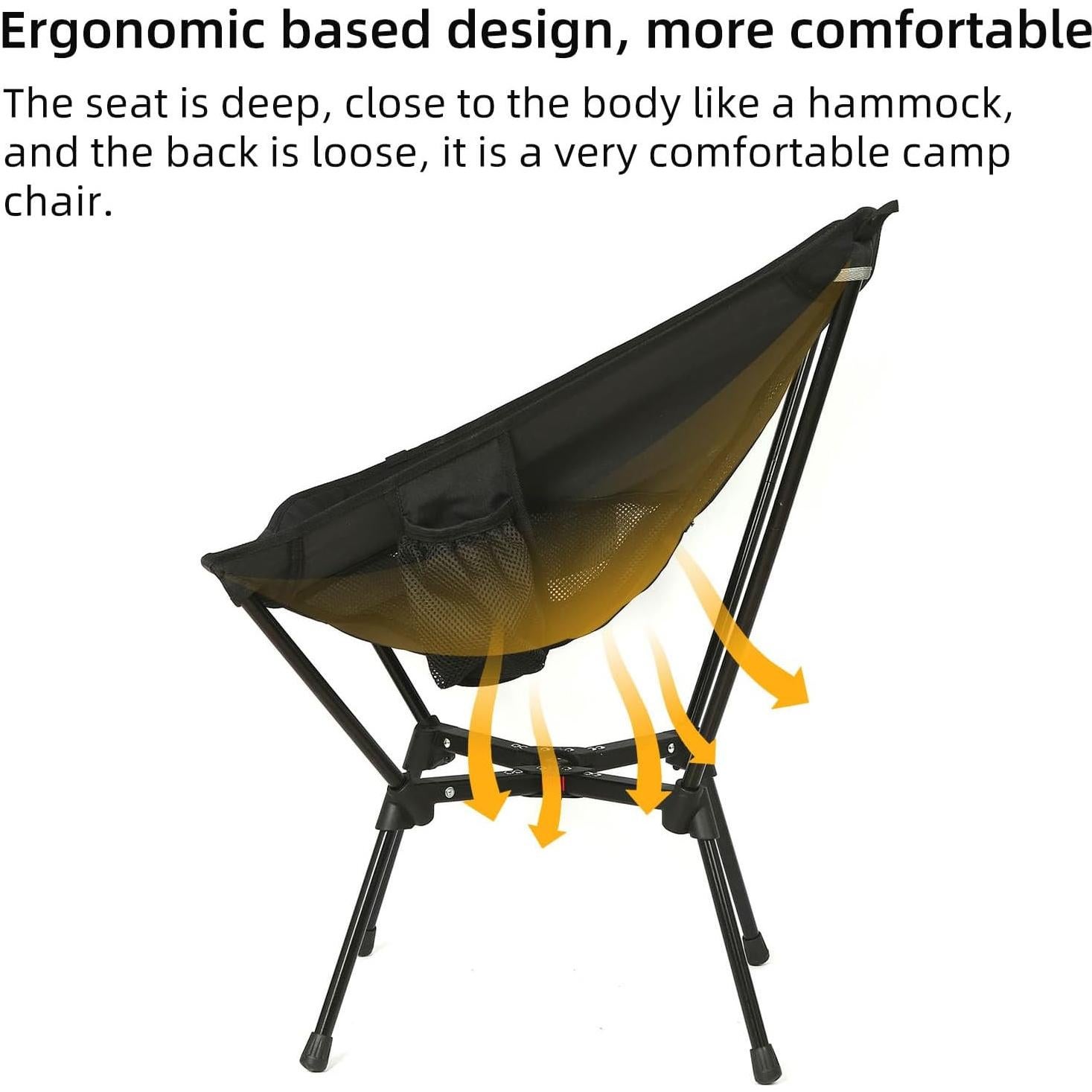 Silla de Camping Plegable ROCK CLOUD Ultraligera 1.72 kg