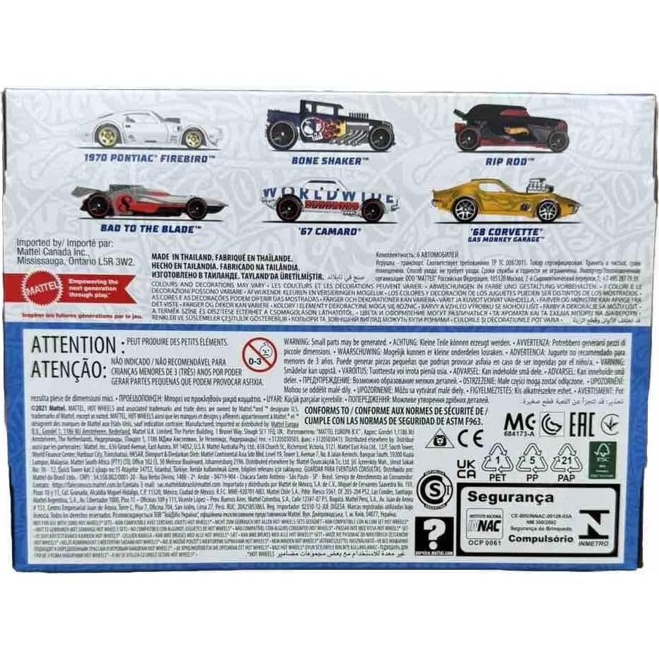 Hot Wheels 2024 Paquete Leyendas 6 Autos 1:64 Mattel