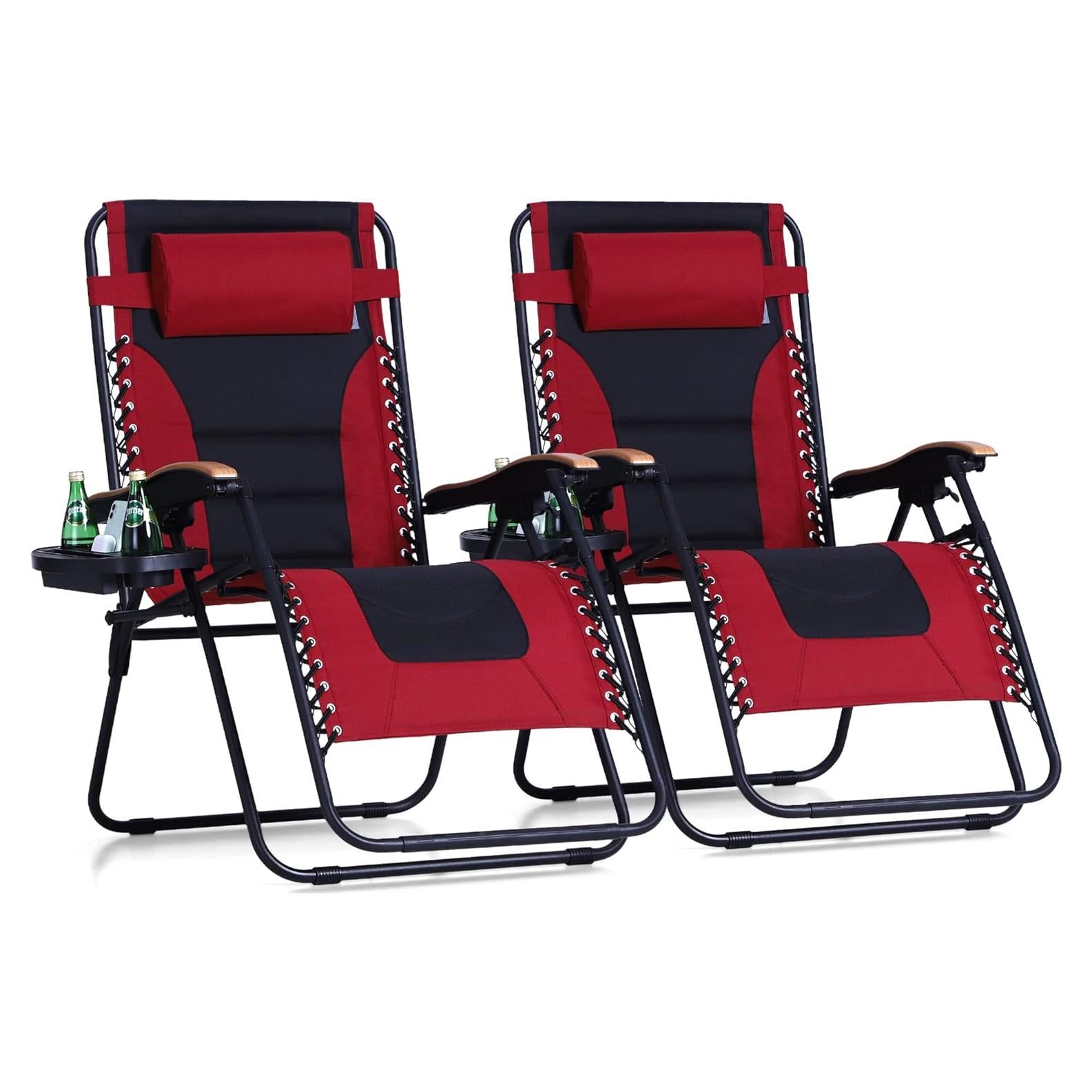 Conjunto de 2 Sillas Reclinado XL Sophia & William Rojo