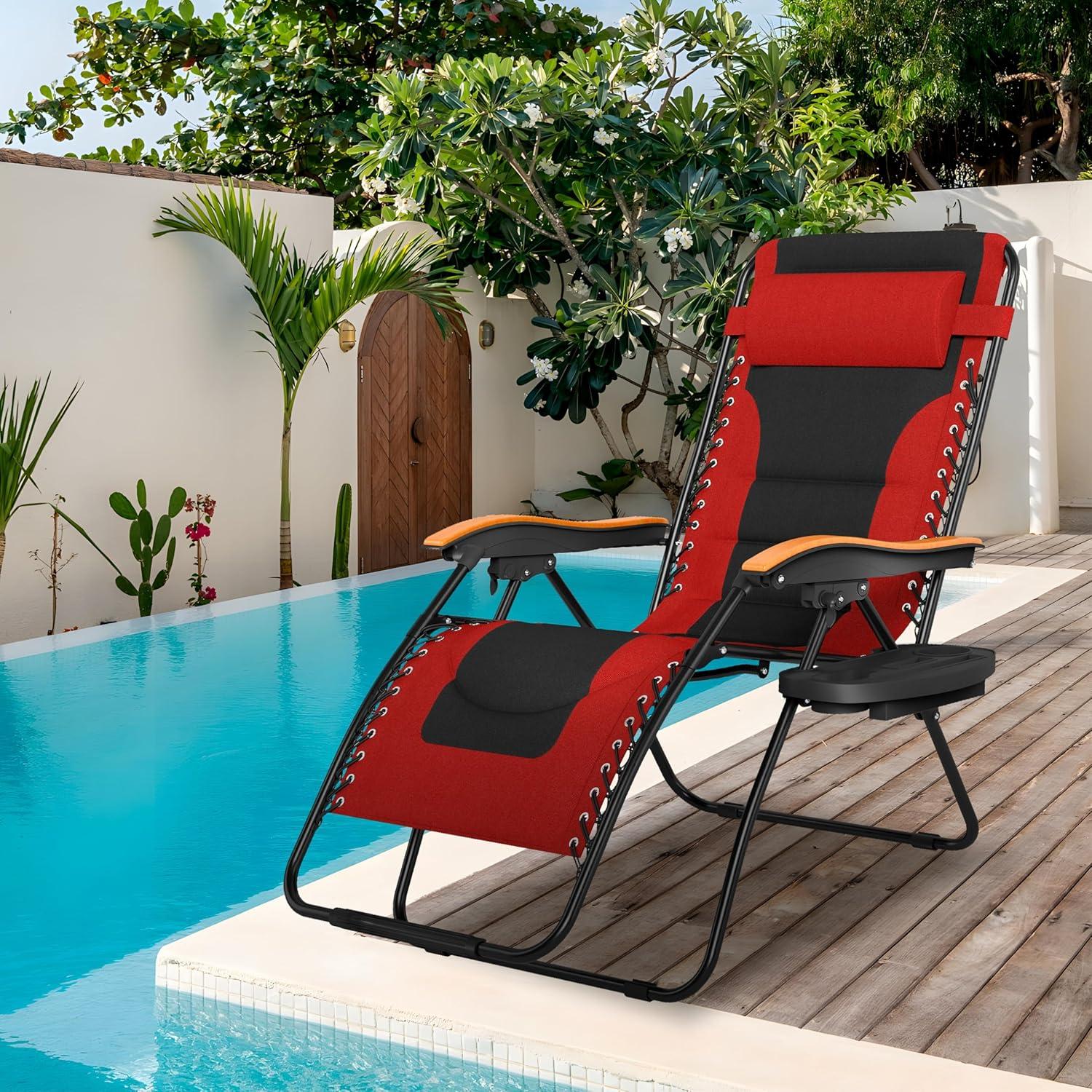 Conjunto de 2 Sillas Reclinado XL Sophia & William Rojo