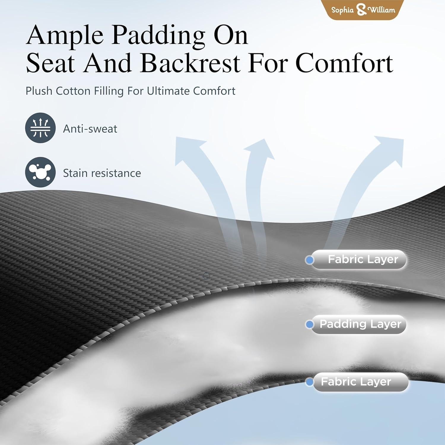 Conjunto de 2 Sillas Reclinado XL Sophia & William Rojo