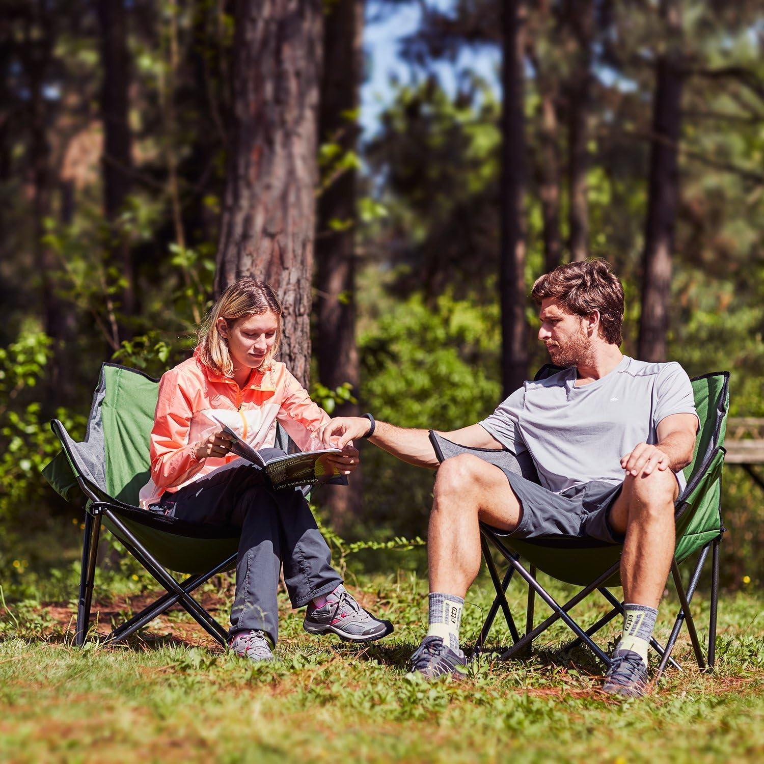 Silla de Camping Plegable PORTAL Extra Ancha 158.76 kg Verde