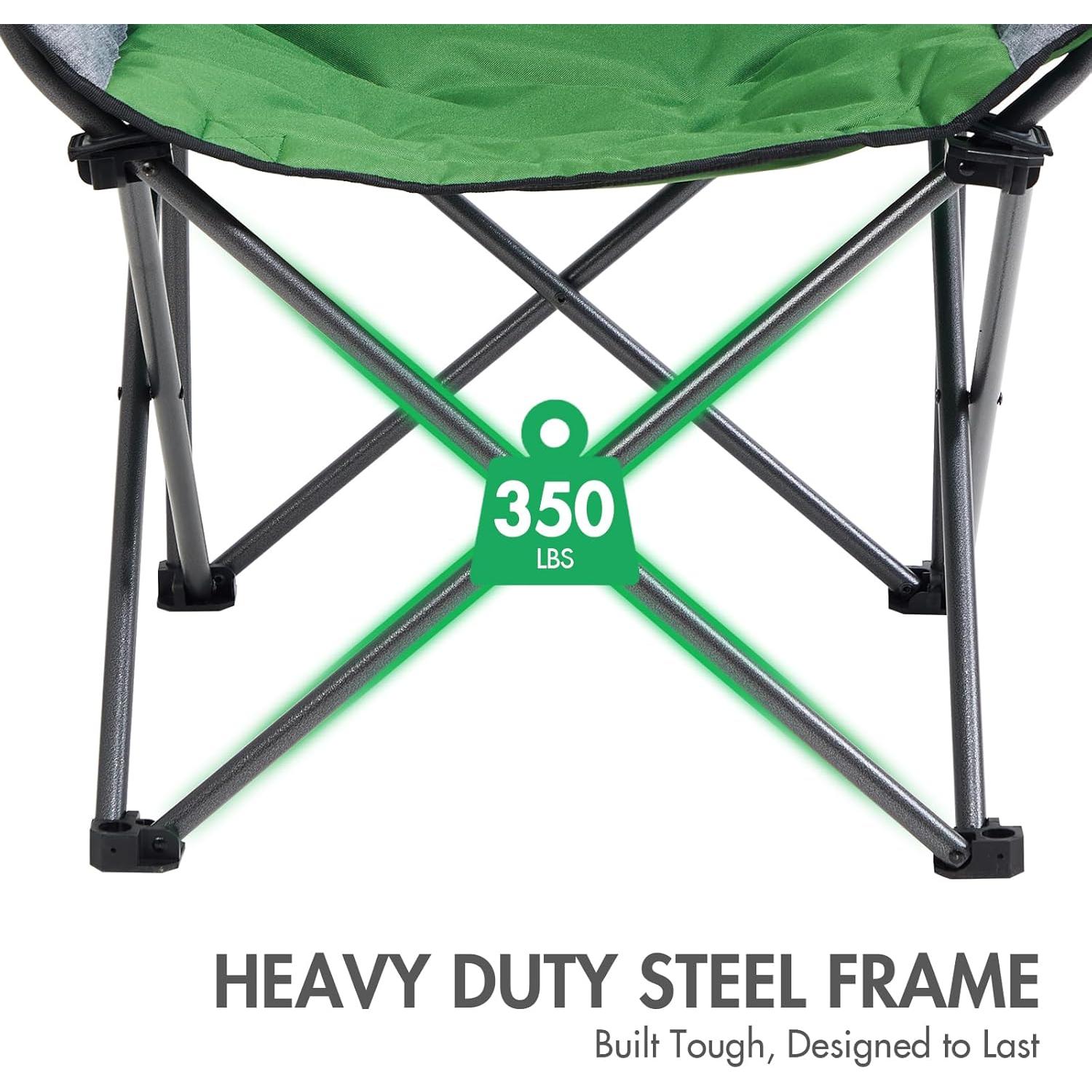 Silla de Camping Plegable PORTAL Extra Ancha 158.76 kg Verde