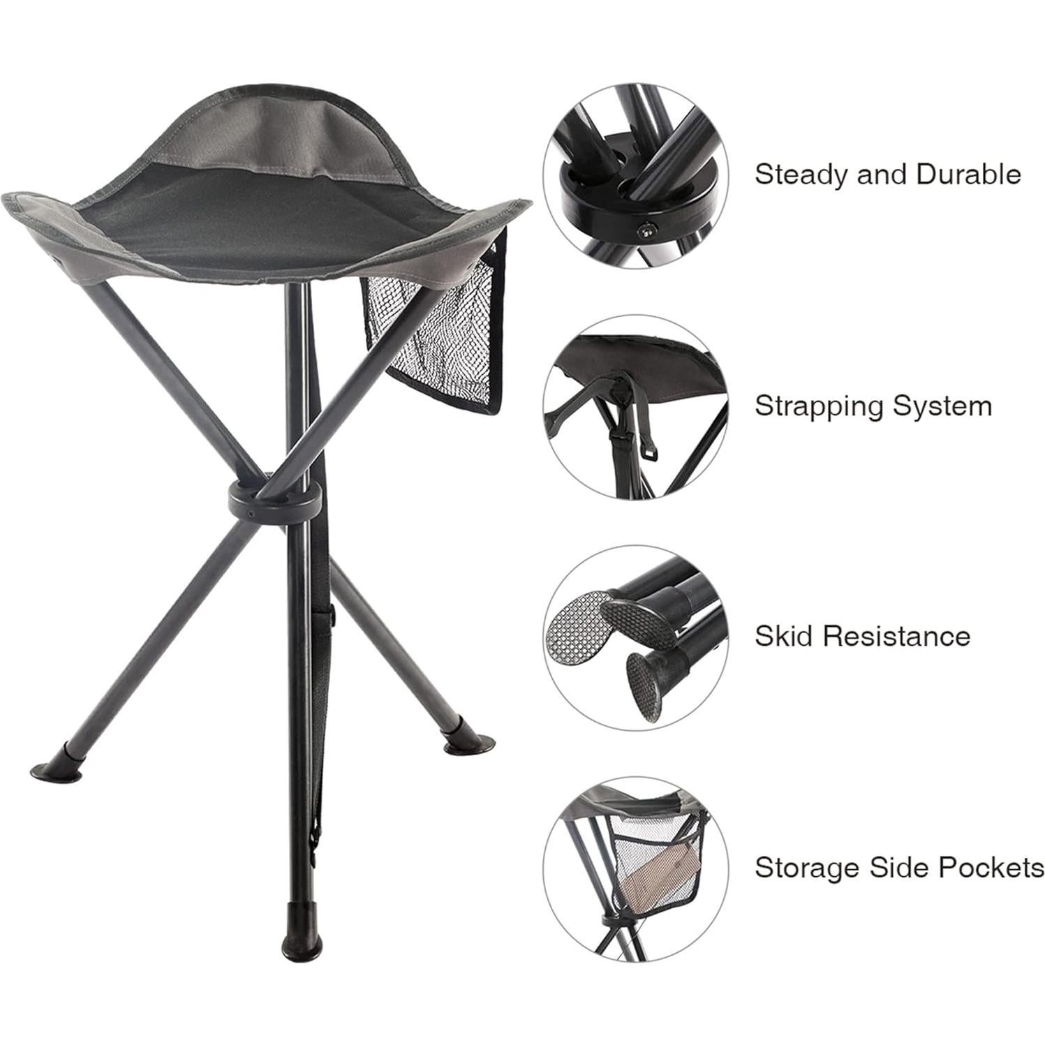 Taburete Plegable PORTAL para Camping y Senderismo 102 kg