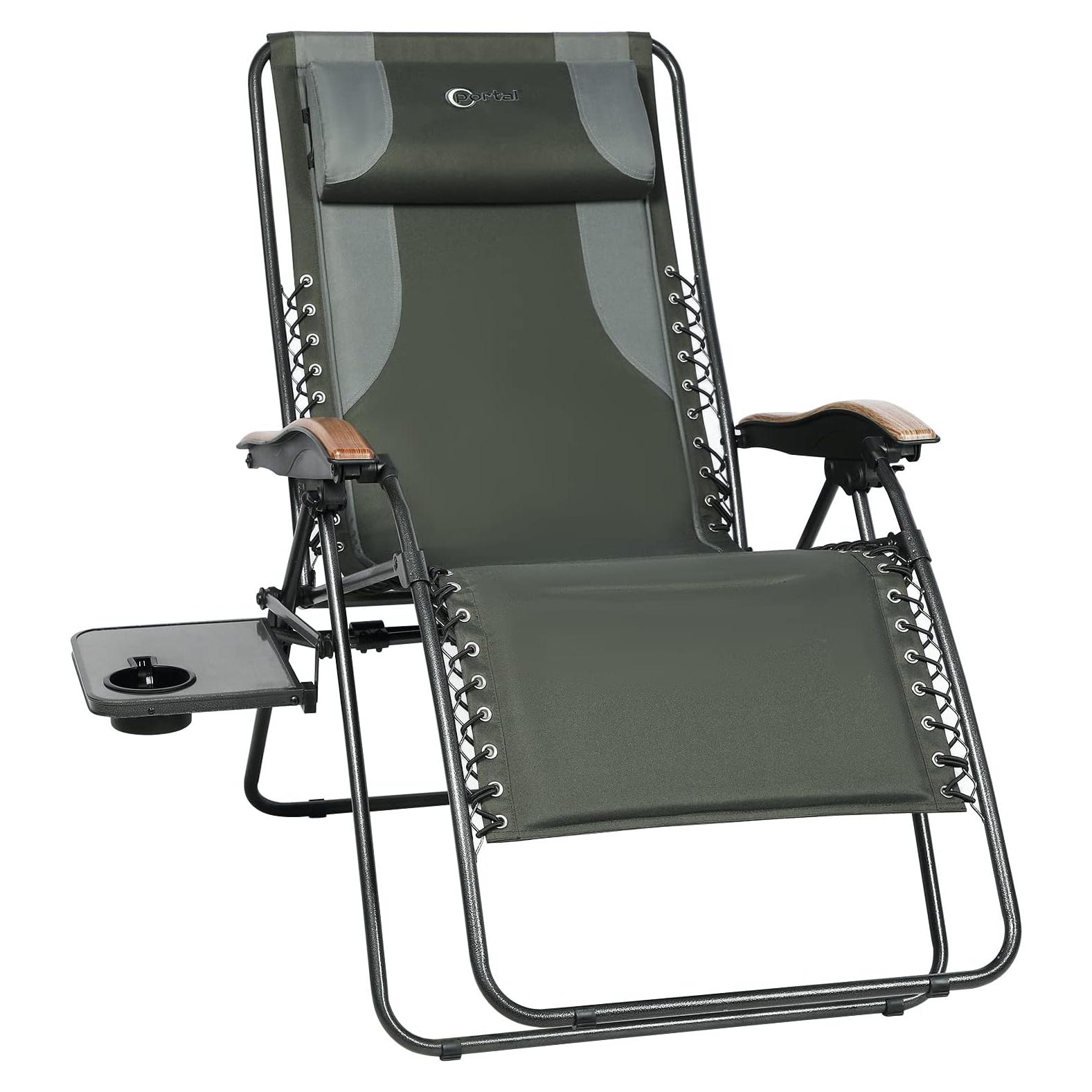 Silla de Patio Reclinable Portal XL con Cojines y Porta Vasos