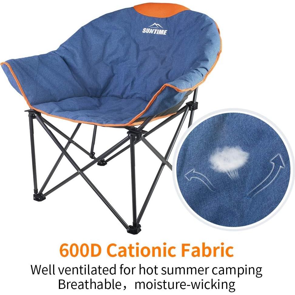 Sillón de Camping Plegable Outdoor Living Suntime - Gris y Denim