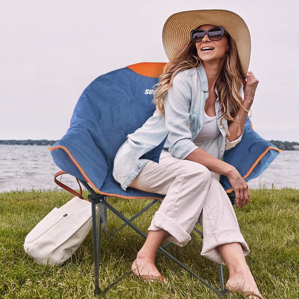Sillón de Camping Plegable Outdoor Living Suntime - Gris y Denim