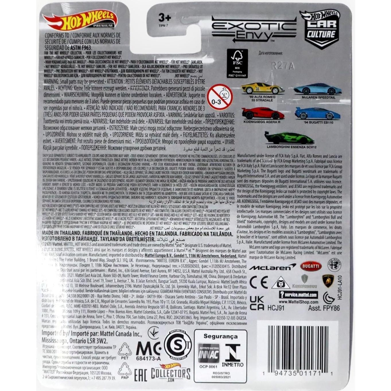 Hot Wheels Alfa Romeo 33 Stradale 1:64 Coleccionable