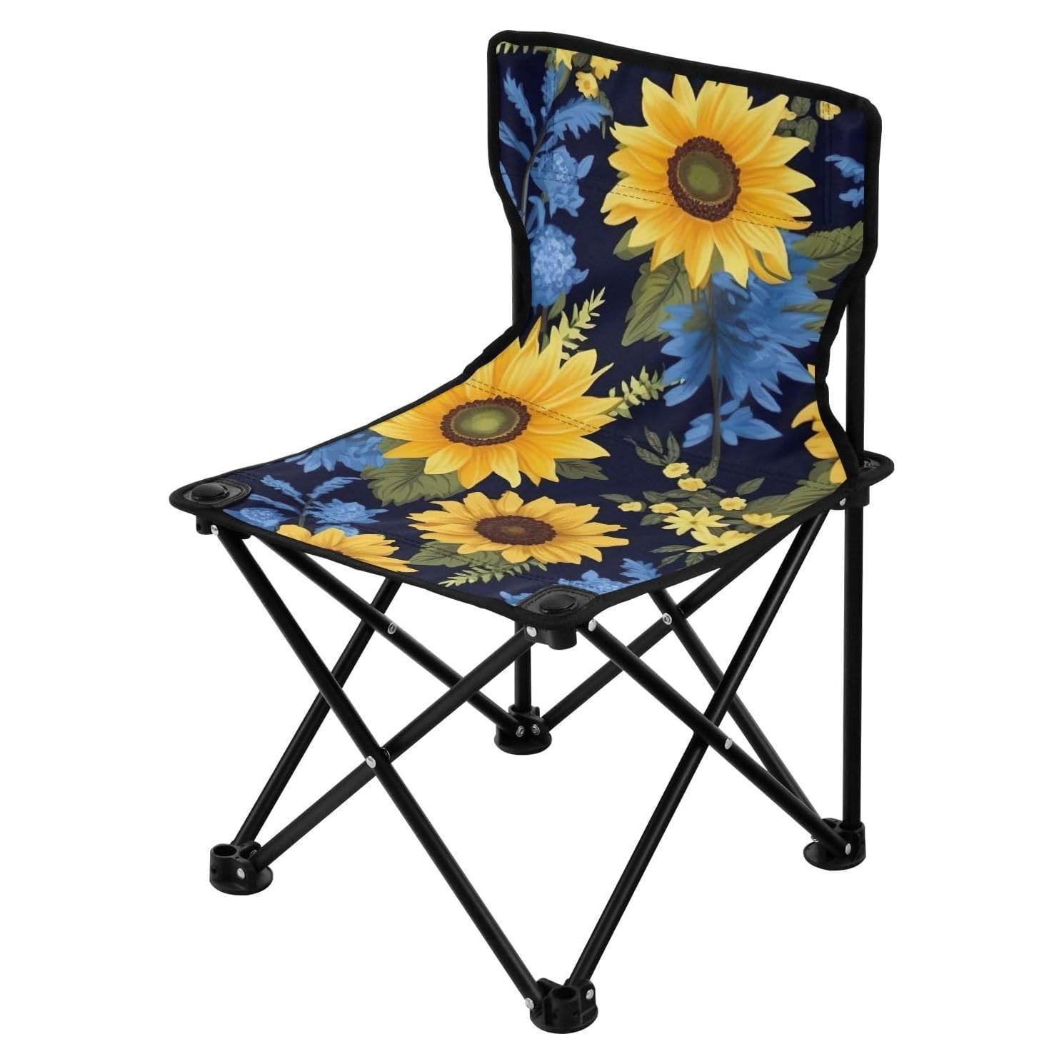xigua Sunflower Portable Camping Chairs,Outdoor Folding Camping Chair for Camping Hiking,Beach,Fishing113