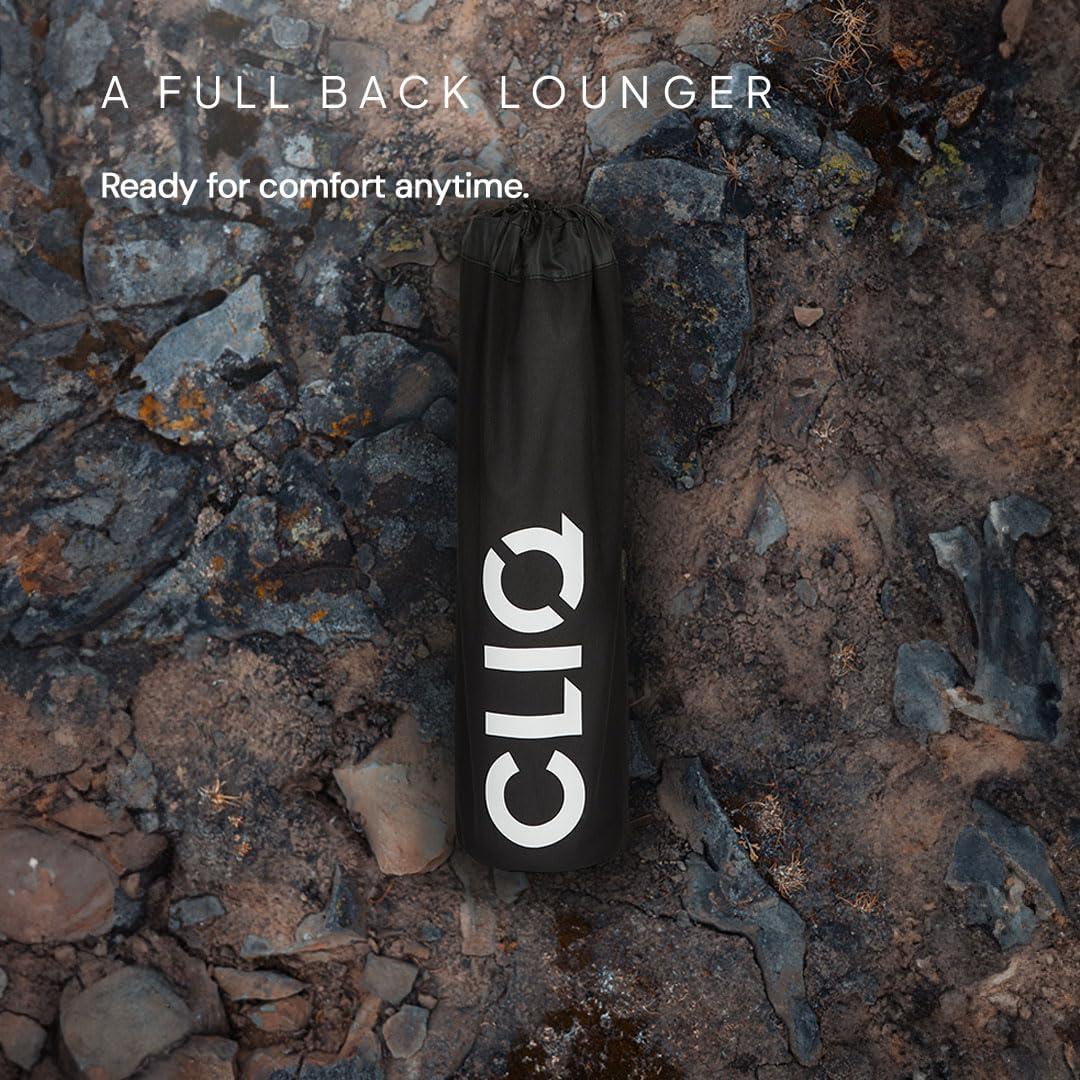 Silla de Lounge Plegable CLIQ EpiQ Negra - Soporta 227 Kg