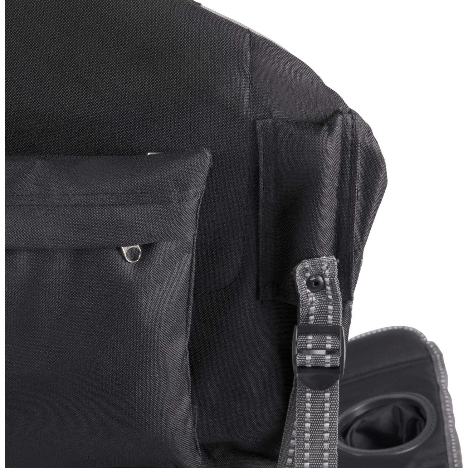 Silla de Camping Reclinable Picnic Time Negra con Bolsa