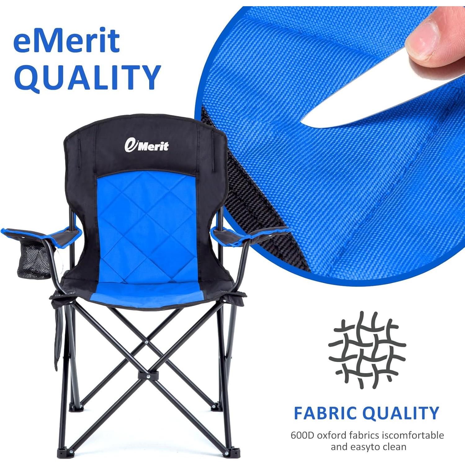 Silla de Camping Padded EMERIT 2 Pack Sobredimensionada 350kg