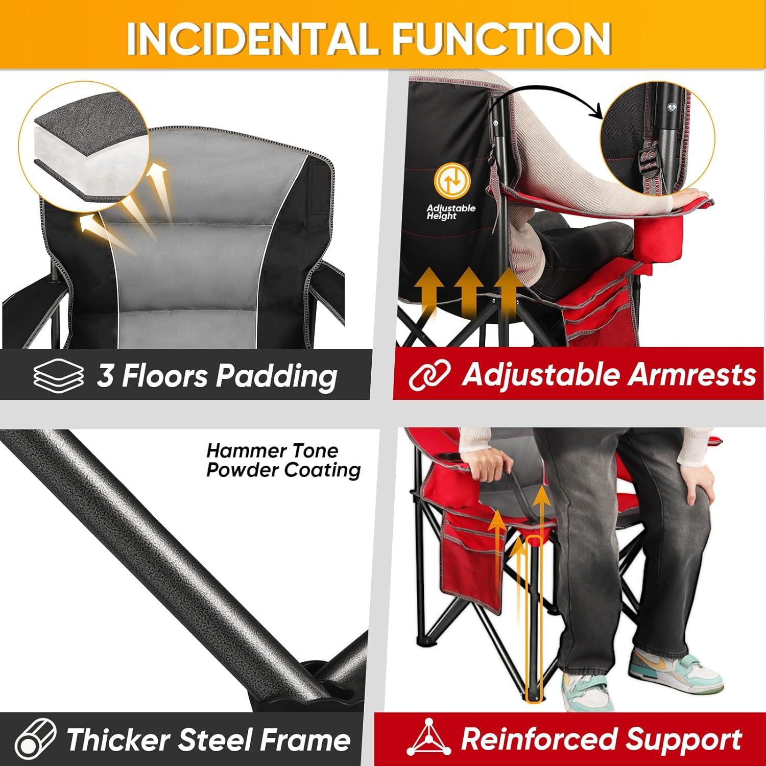 Paquete de 2 Sillas de Camping Plegables Colorsoul - Alta Resistencia