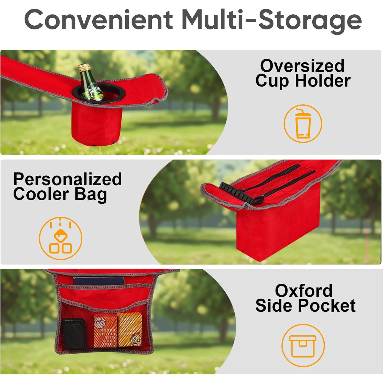 Paquete de 2 Sillas de Camping Plegables Colorsoul - Alta Resistencia