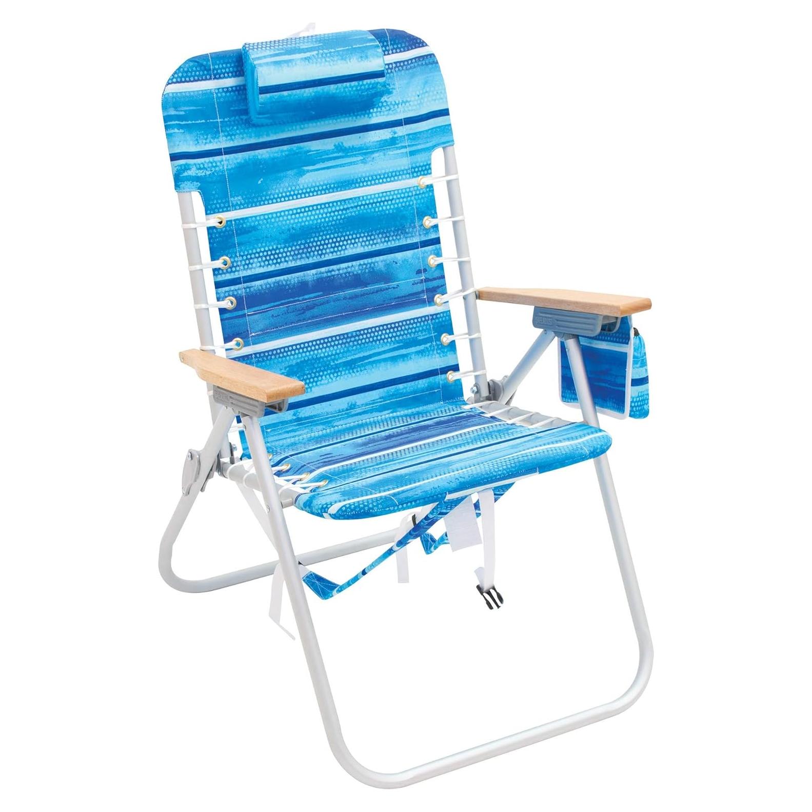 Silla de Playa Hi-Boy RIO Gear Plegable 4 Posiciones Rayas