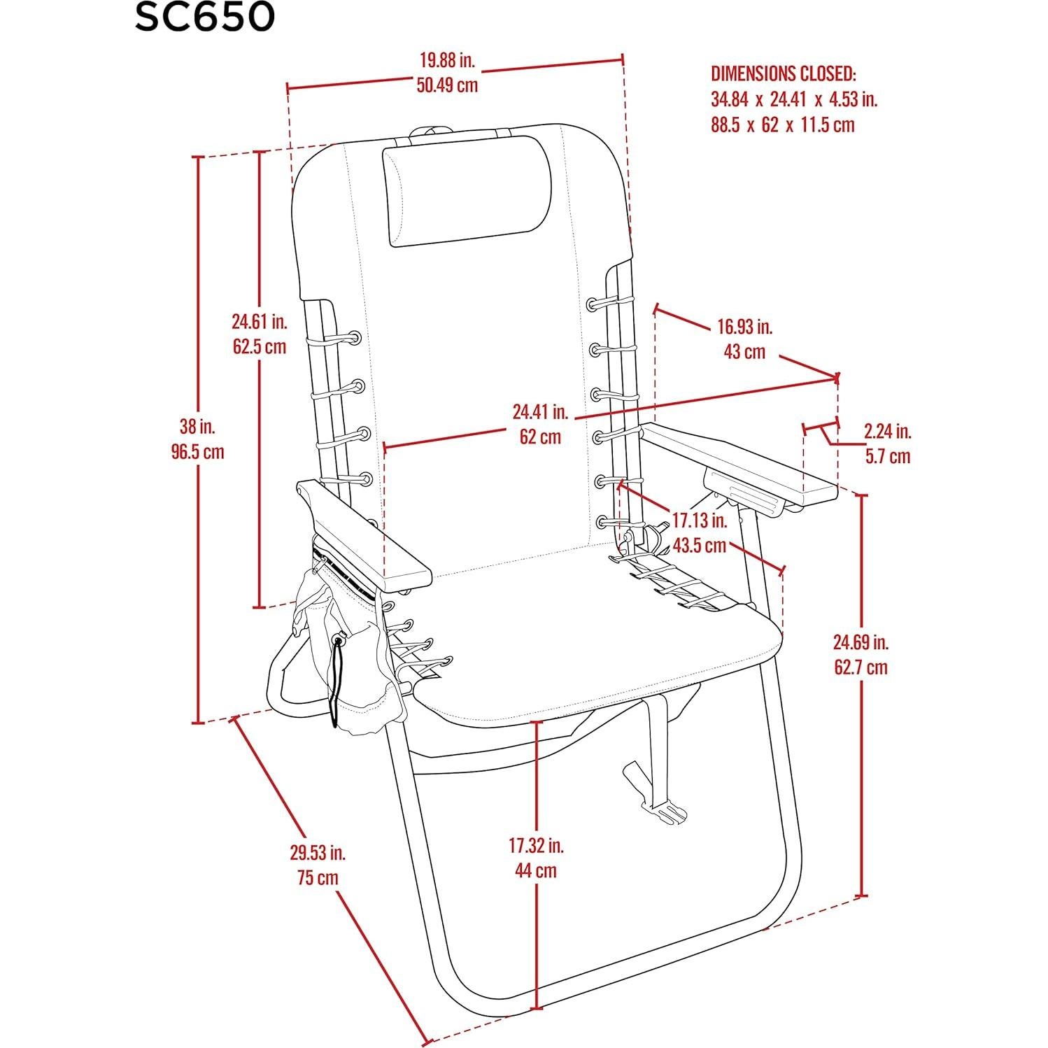 Silla de Playa Hi-Boy RIO Gear Plegable 4 Posiciones Rayas