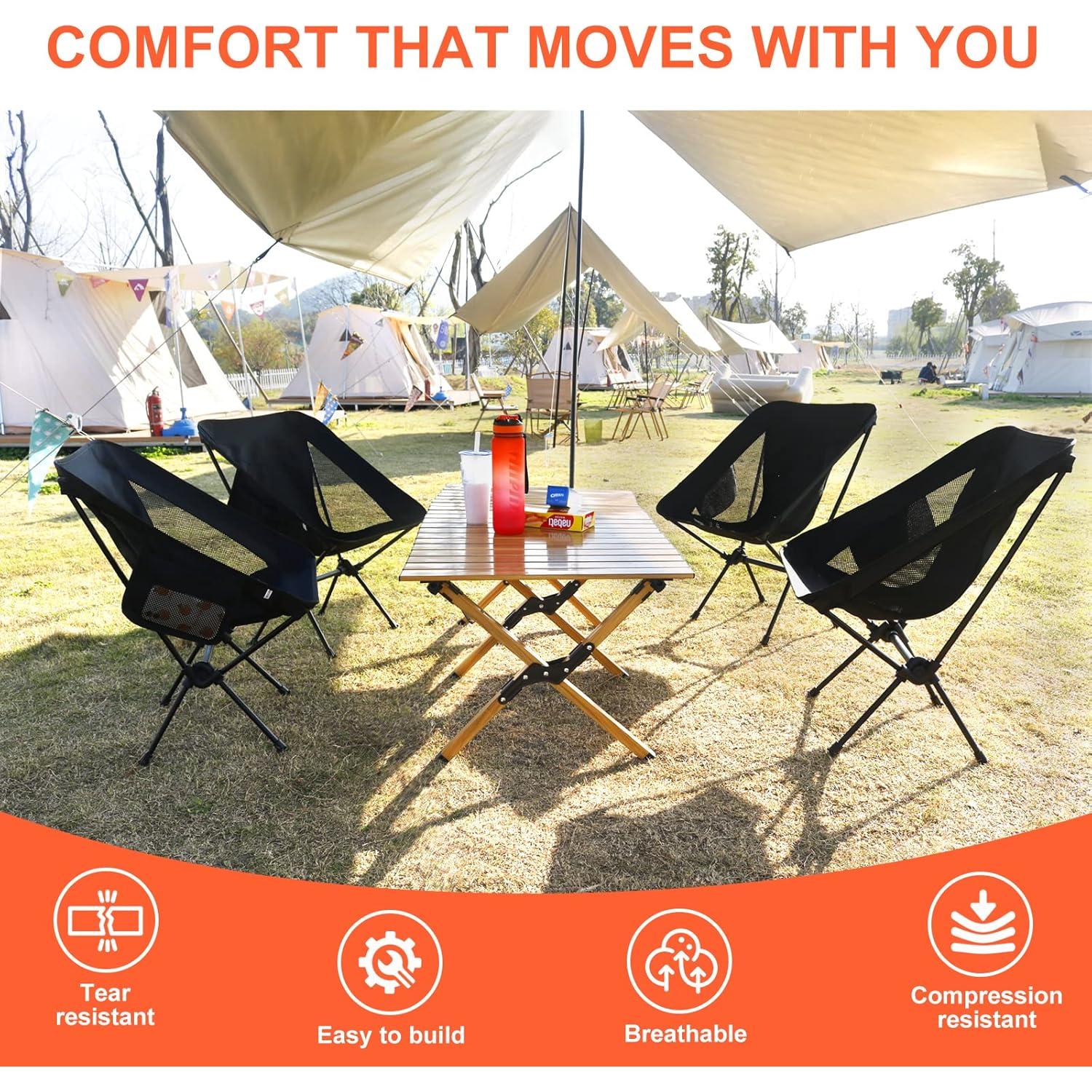 Sillas de Camping NewDoar 2 Piezas Plegables 150 kg