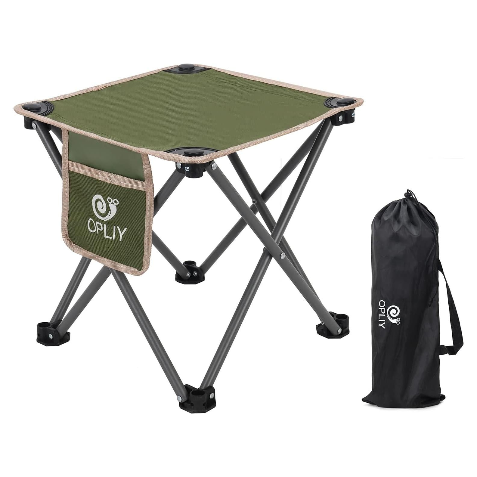 Taburete Plegable Portátil Opliy Verde 34.3 cm - Camping y Jardín