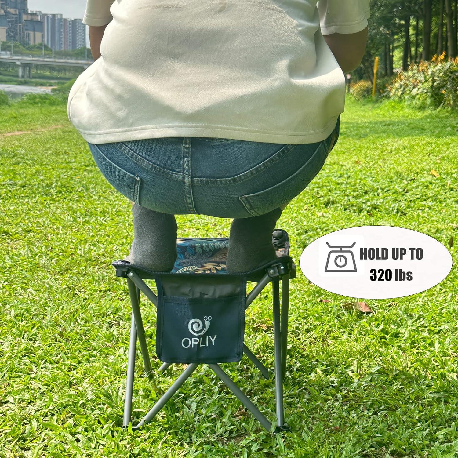 Taburete Plegable Portátil Opliy Verde 34.3 cm - Camping y Jardín