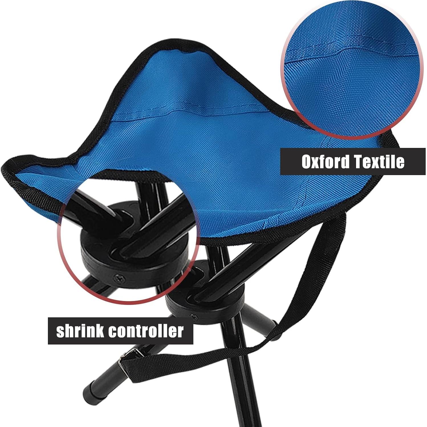 Taburete Plegable de Camping CebraBounze Azul 35.5x28 cm 300 kg