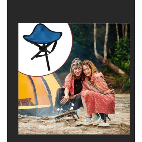 Taburete Plegable de Camping CebraBounze Azul 35.5x28 cm 300 kg