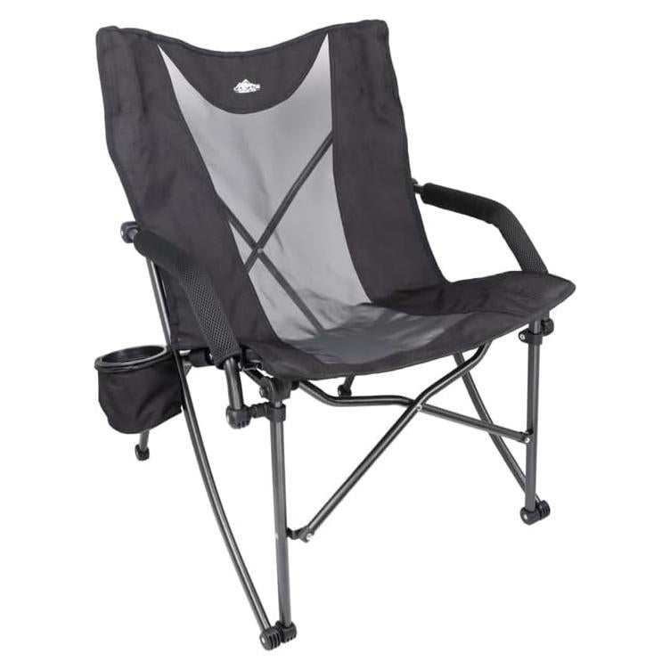 Silla de Campamento Plegable Cascade Mountain Tech Negra 102 kg