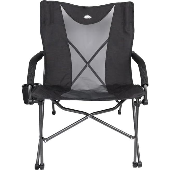 Silla de Campamento Plegable Cascade Mountain Tech Negra 102 kg