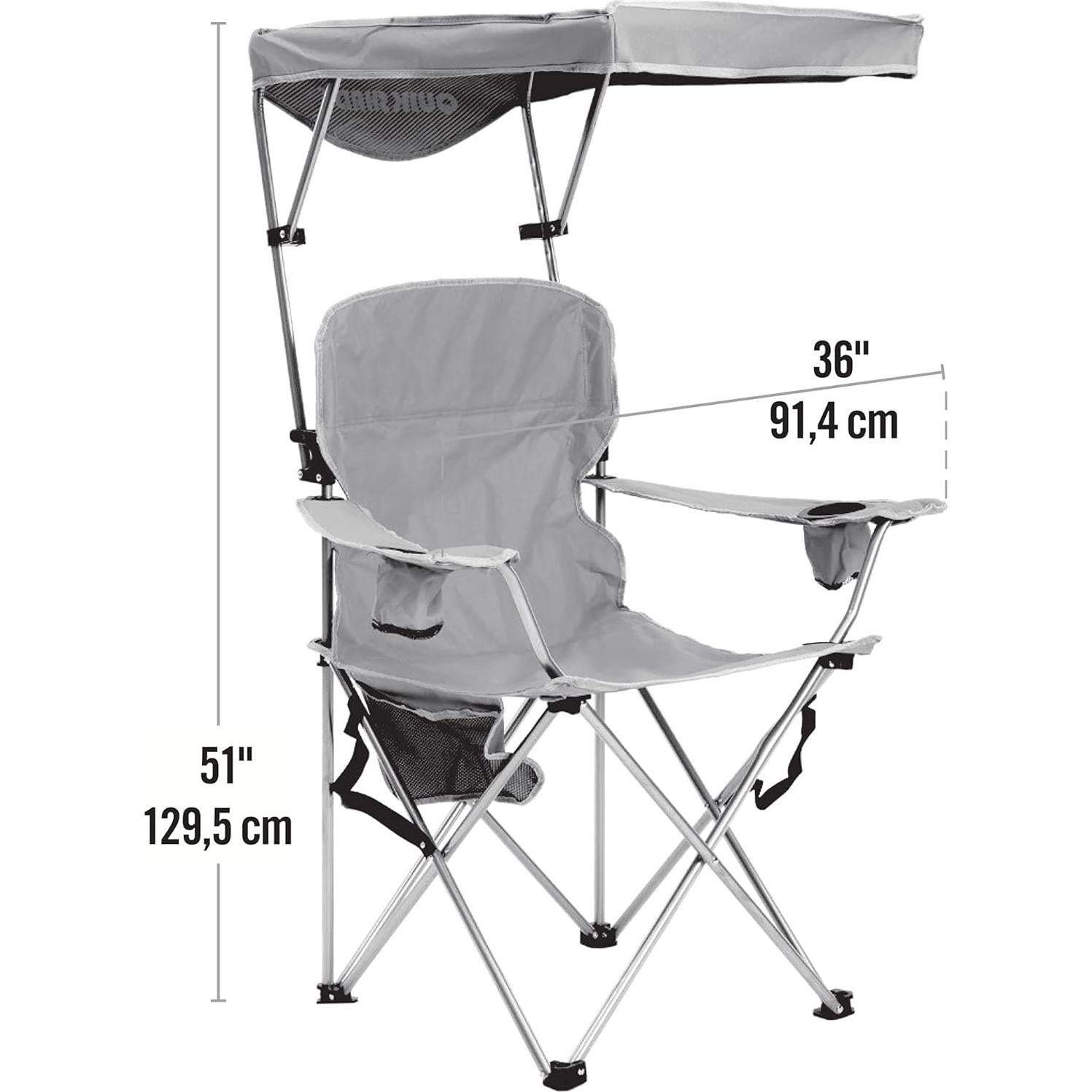 Silla Plegable Quik Shade con Toldo Ajustable Azul Real