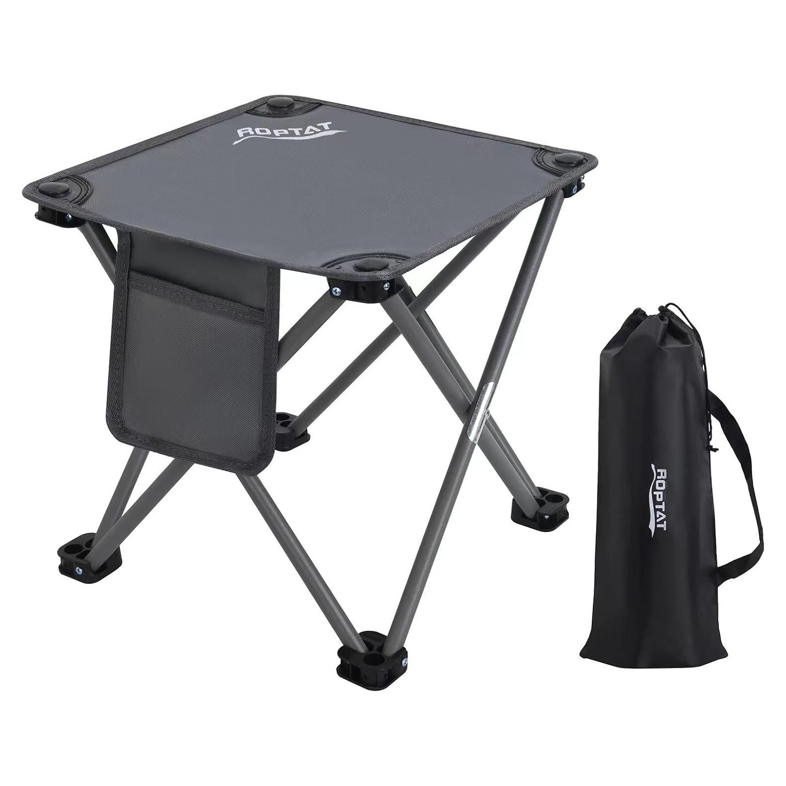 Camping Stool,Portable Folding Compact Lightweight Stool Seat for Camping Fishing Hiking Gardening Outdoor Walking Backpacking Travelling and Beach with Carry Bag (Grey)