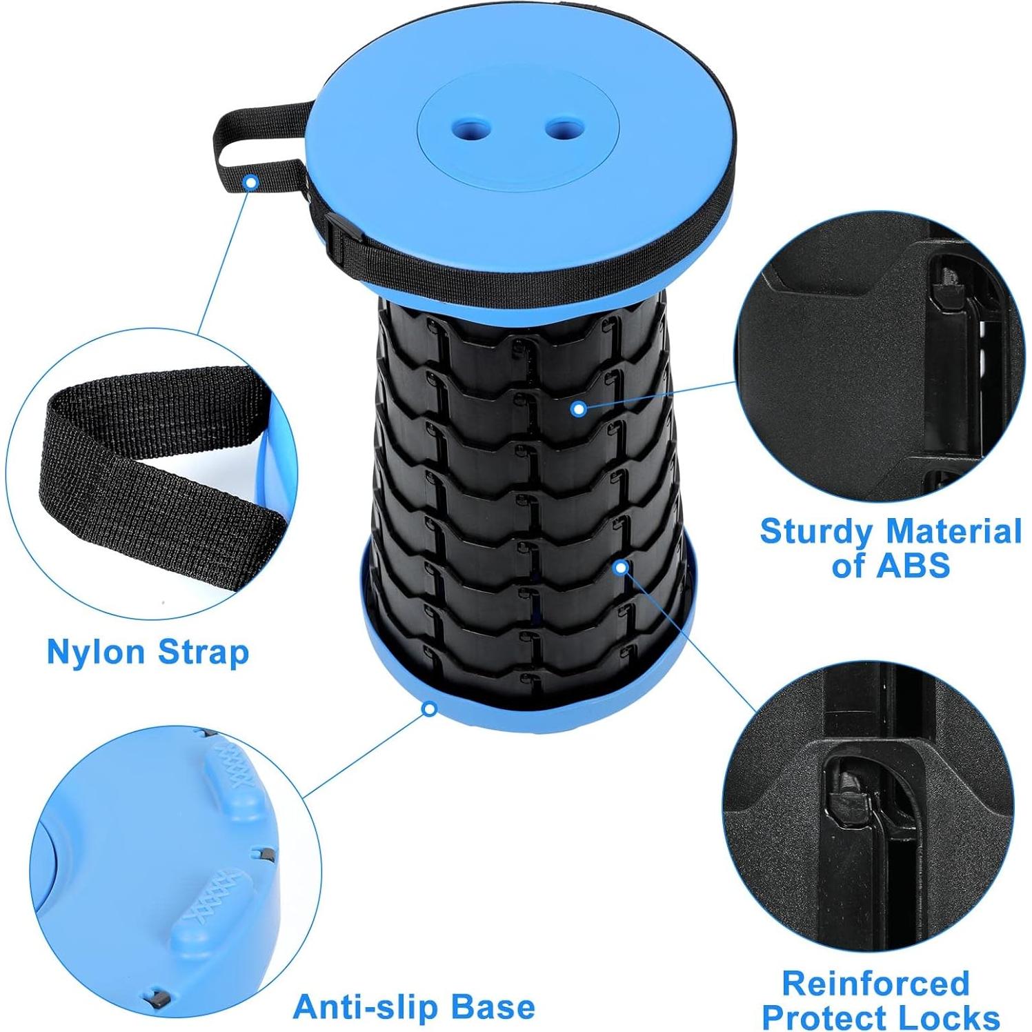 Taburete Telescópico Plegable VOLIXOD Azul 250kg 6.5-44.5cm