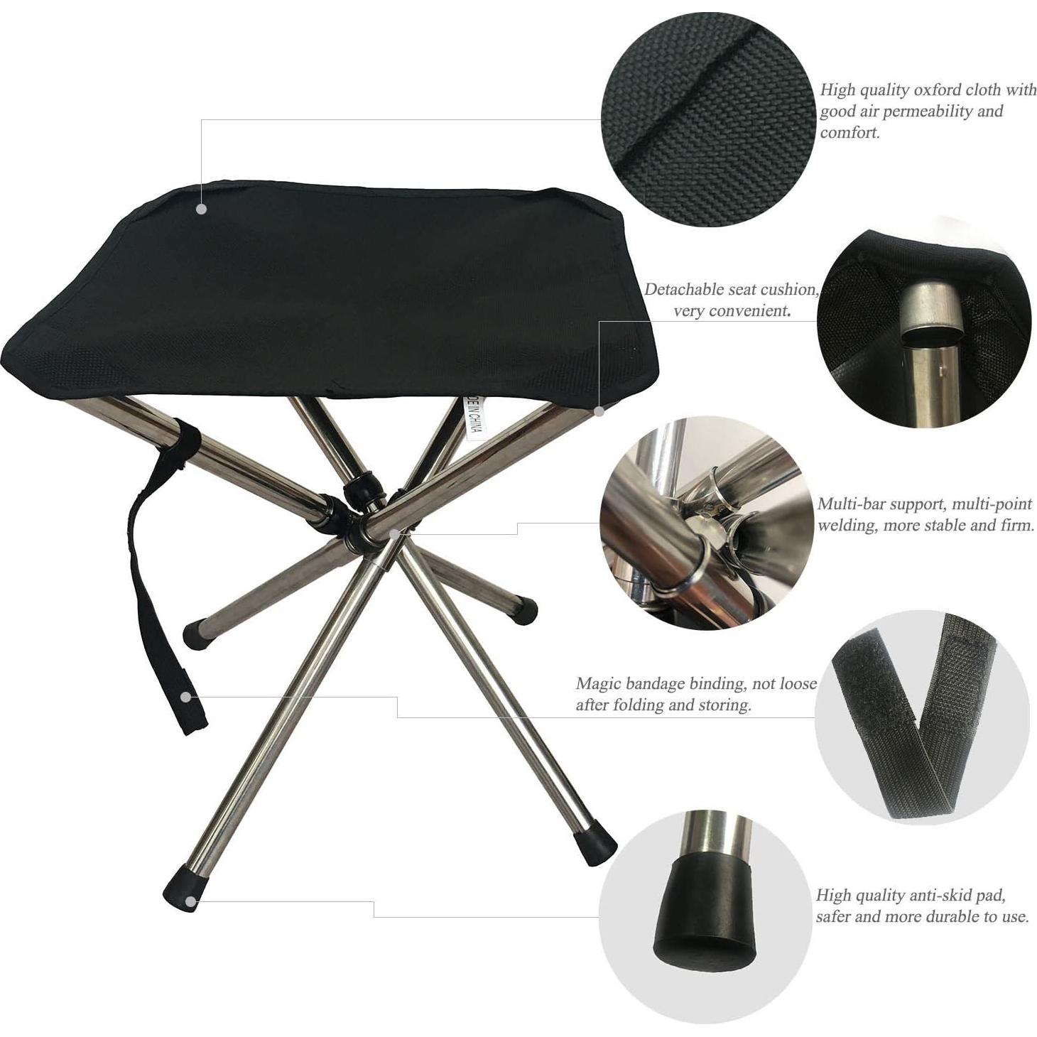 Taburete Plegable LIBOSULV para Camping y Viajes 115.7kg