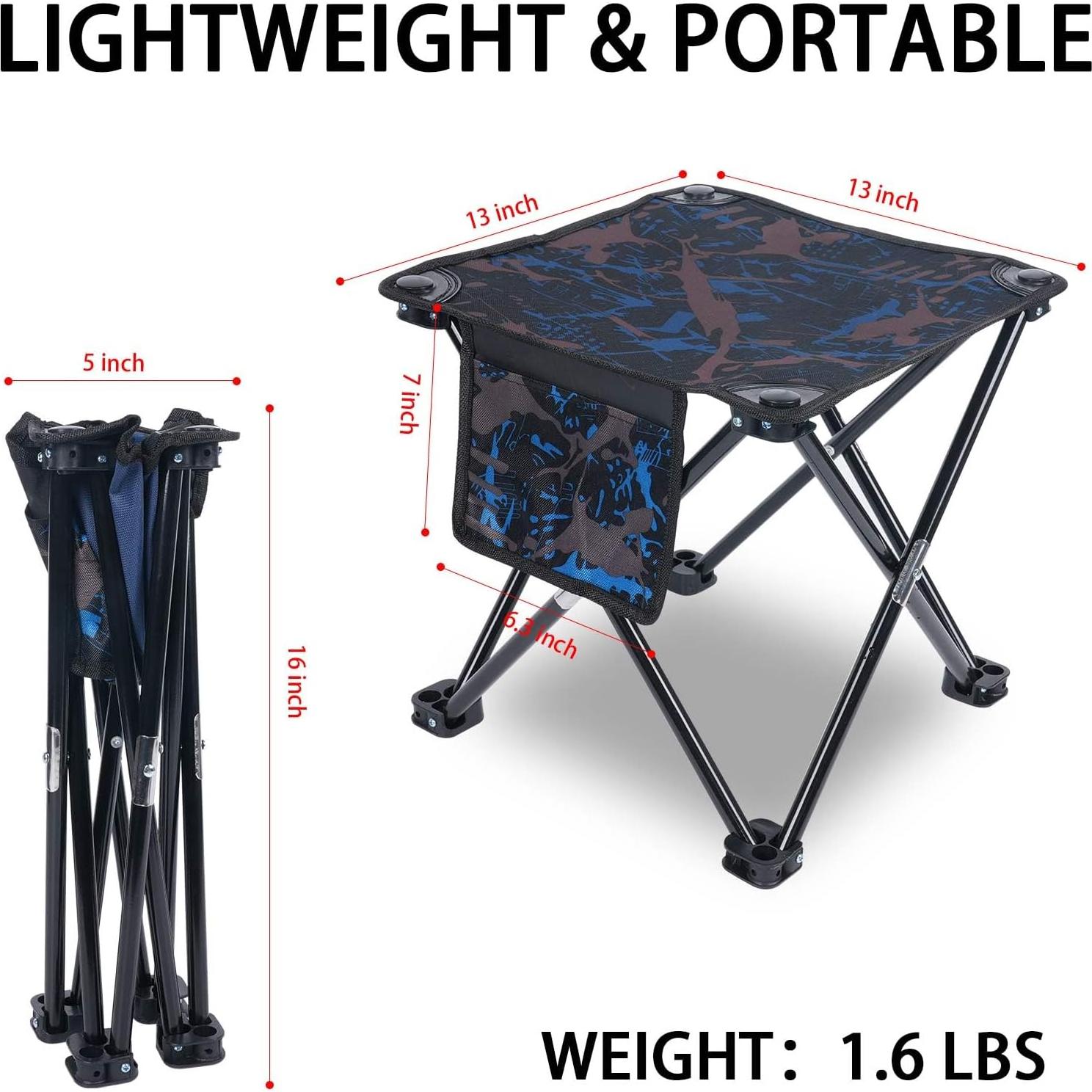 Taburetes de Camping Plegables VOLIXOD - 2 Piezas, 181 kg