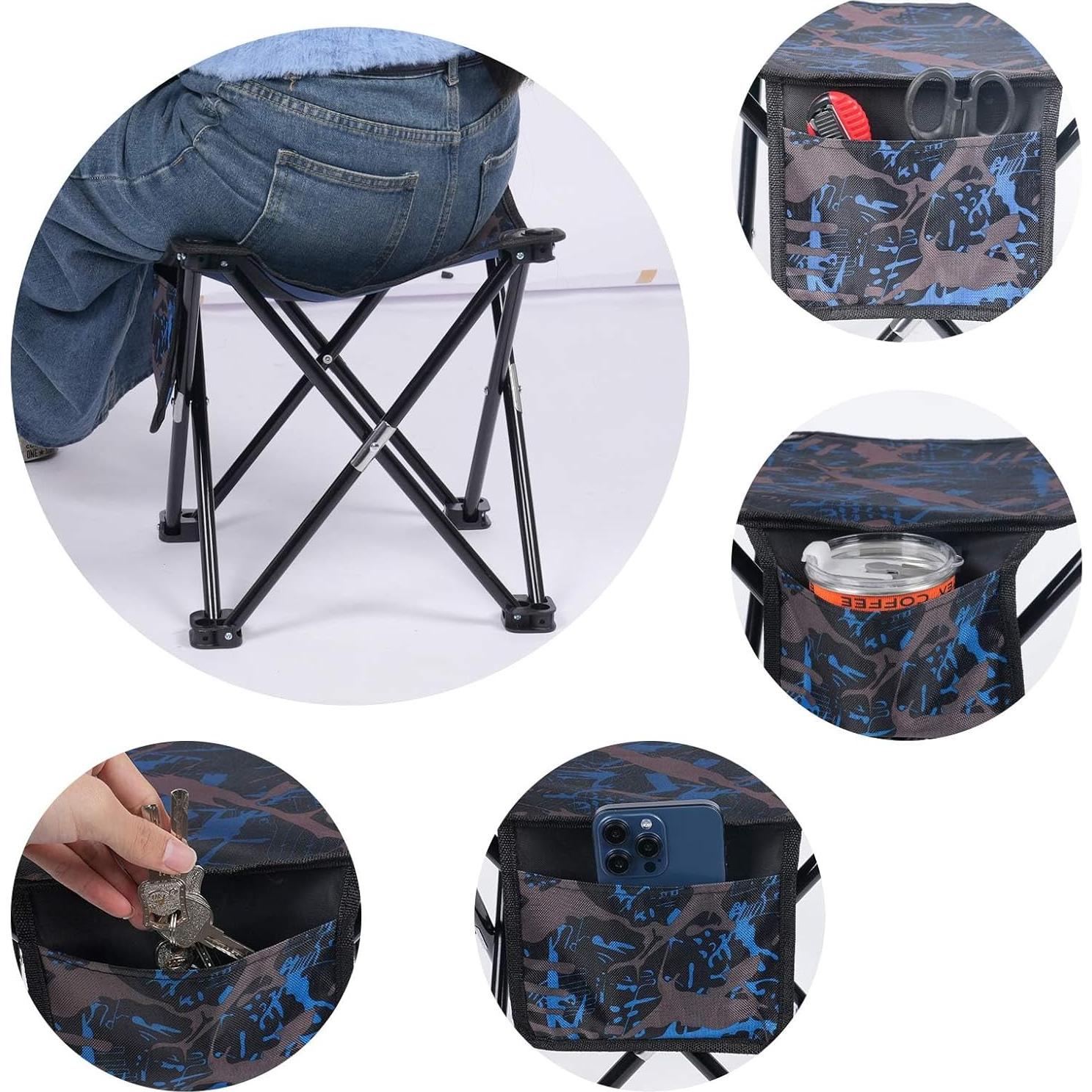 Taburetes de Camping Plegables VOLIXOD - 2 Piezas, 181 kg