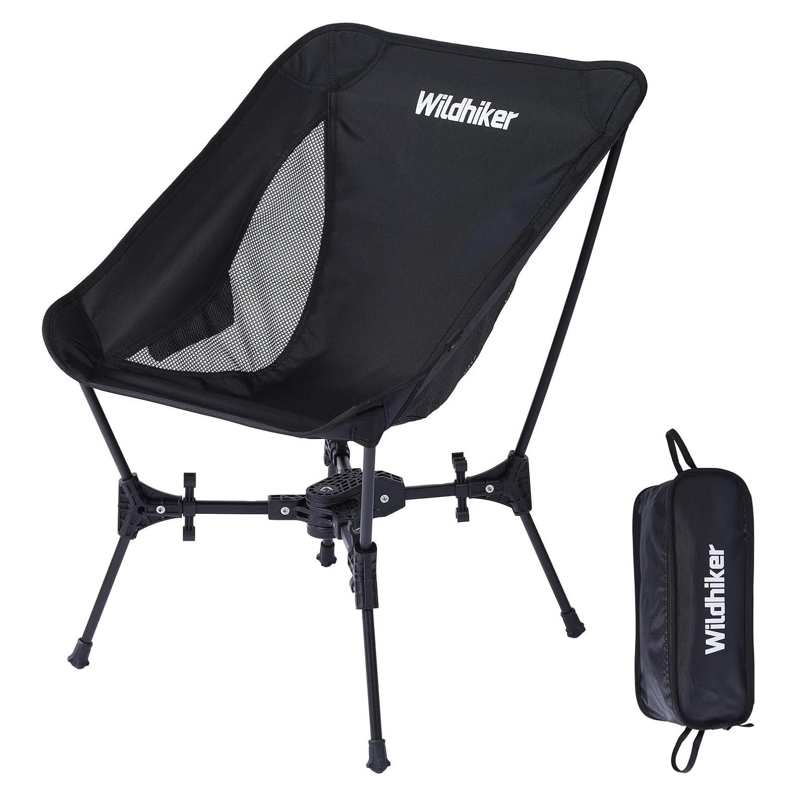 Portable Compact Folding Camping Chairs – Lightweight, Easy to Pack, Wider Seat Surface with Side Pocket – for Lawn, Backpacking, Motorycling, Hiking,Travel, Outdoor Festivals