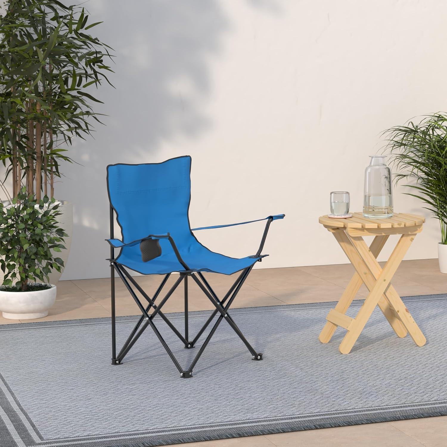 Silla Plegable de Camping Guangshuohui Azul 150kg Portátil