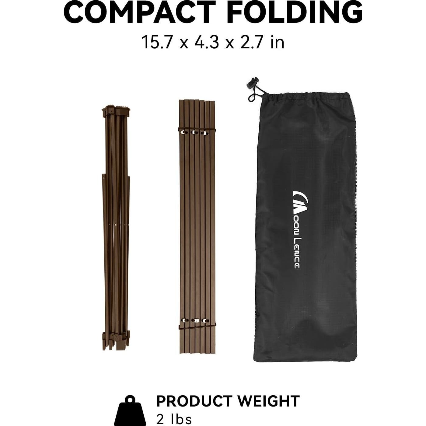 Mesa de Camping Plegable MOON LENCE Aluminio 39.9x35.1cm Moca