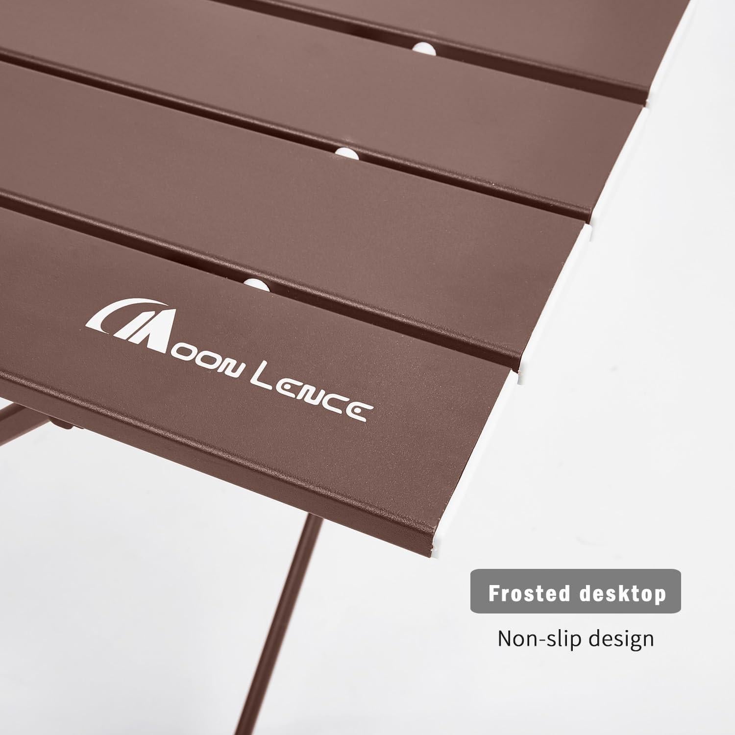 Mesa de Camping Plegable MOON LENCE Aluminio 39.9x35.1cm Moca