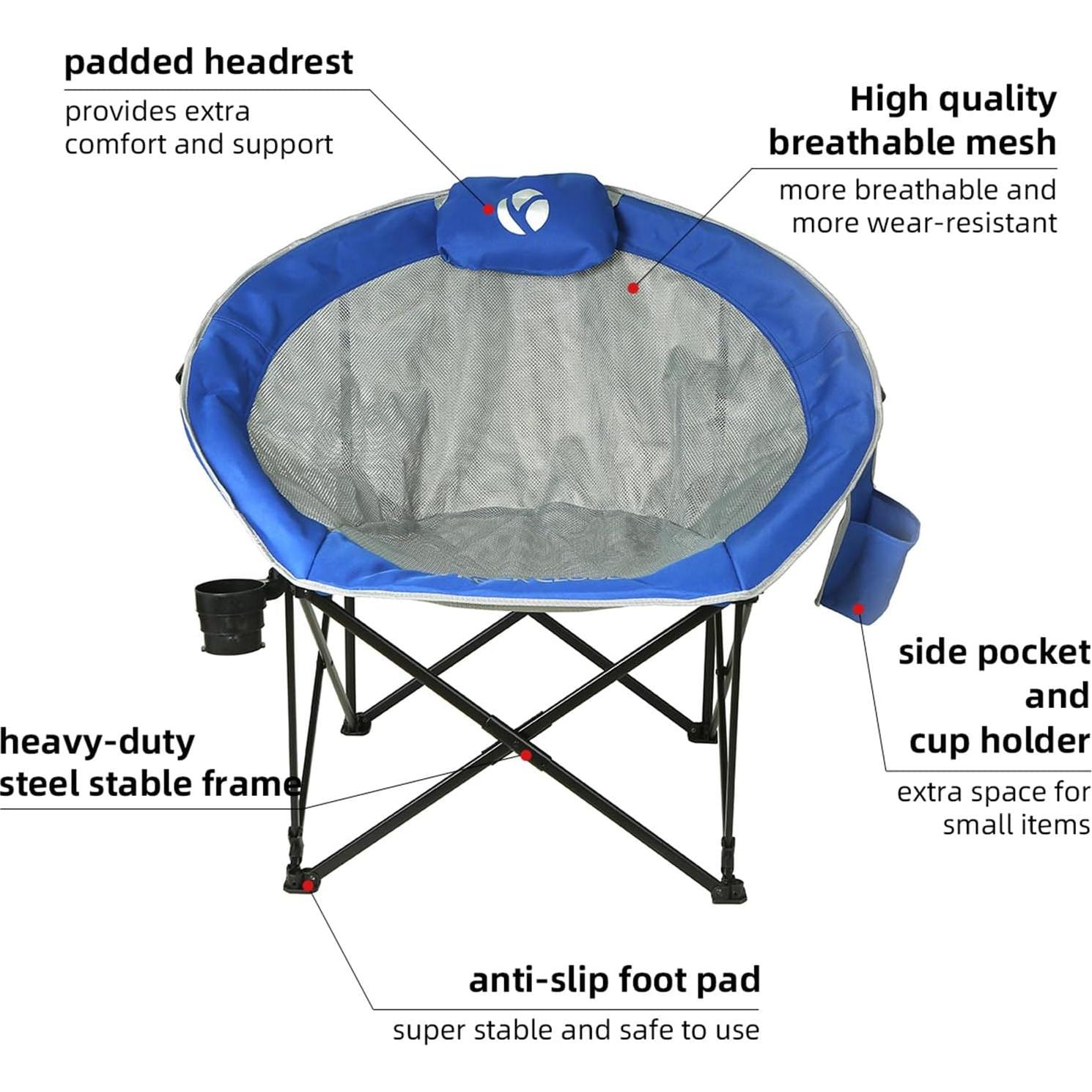 Silla de Camping Plegable Rock Cloud Luna Azul 127 kg