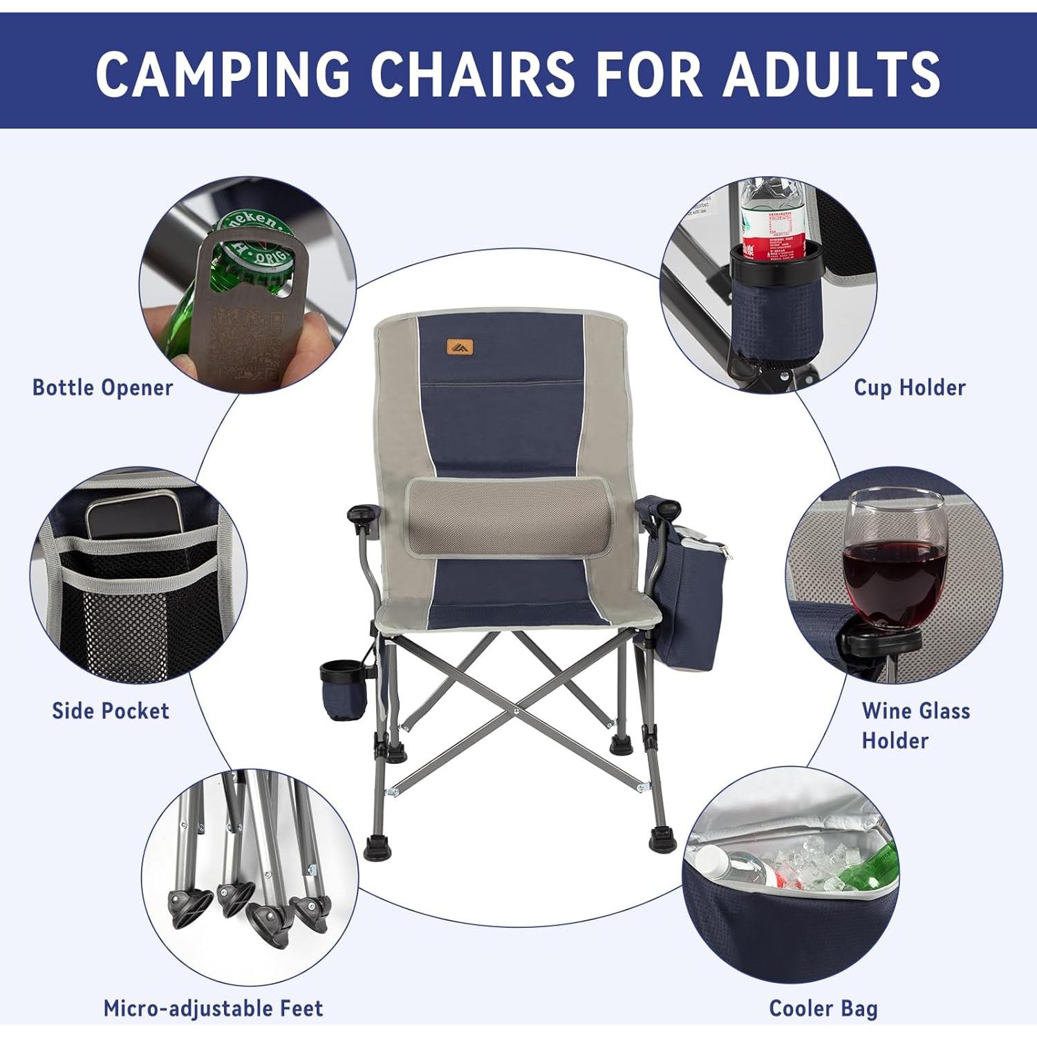 Silla de Camping Plegable Ablazer Soporte Lumbar 158.76 kg