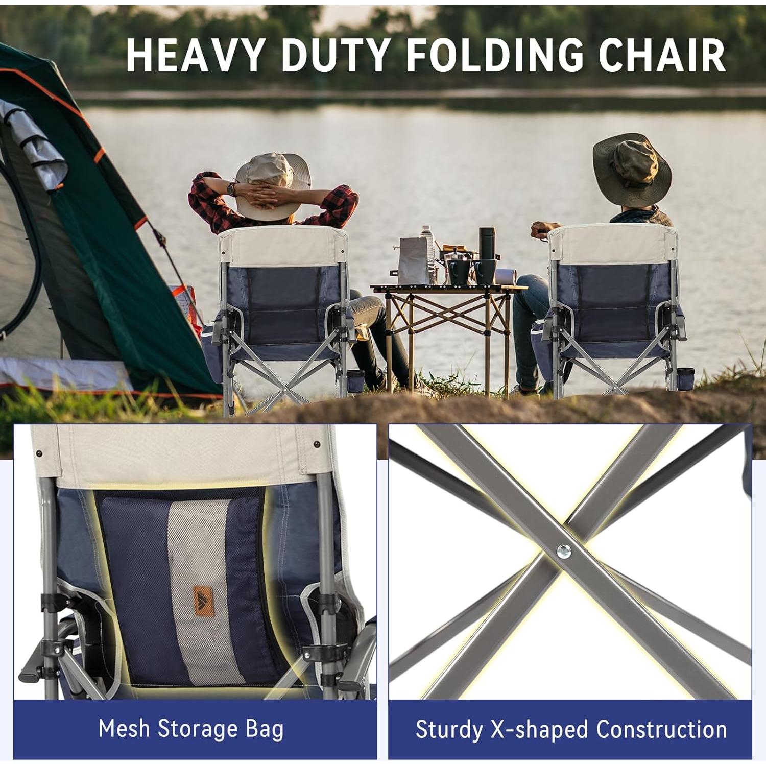 Silla de Camping Plegable Ablazer Soporte Lumbar 158.76 kg