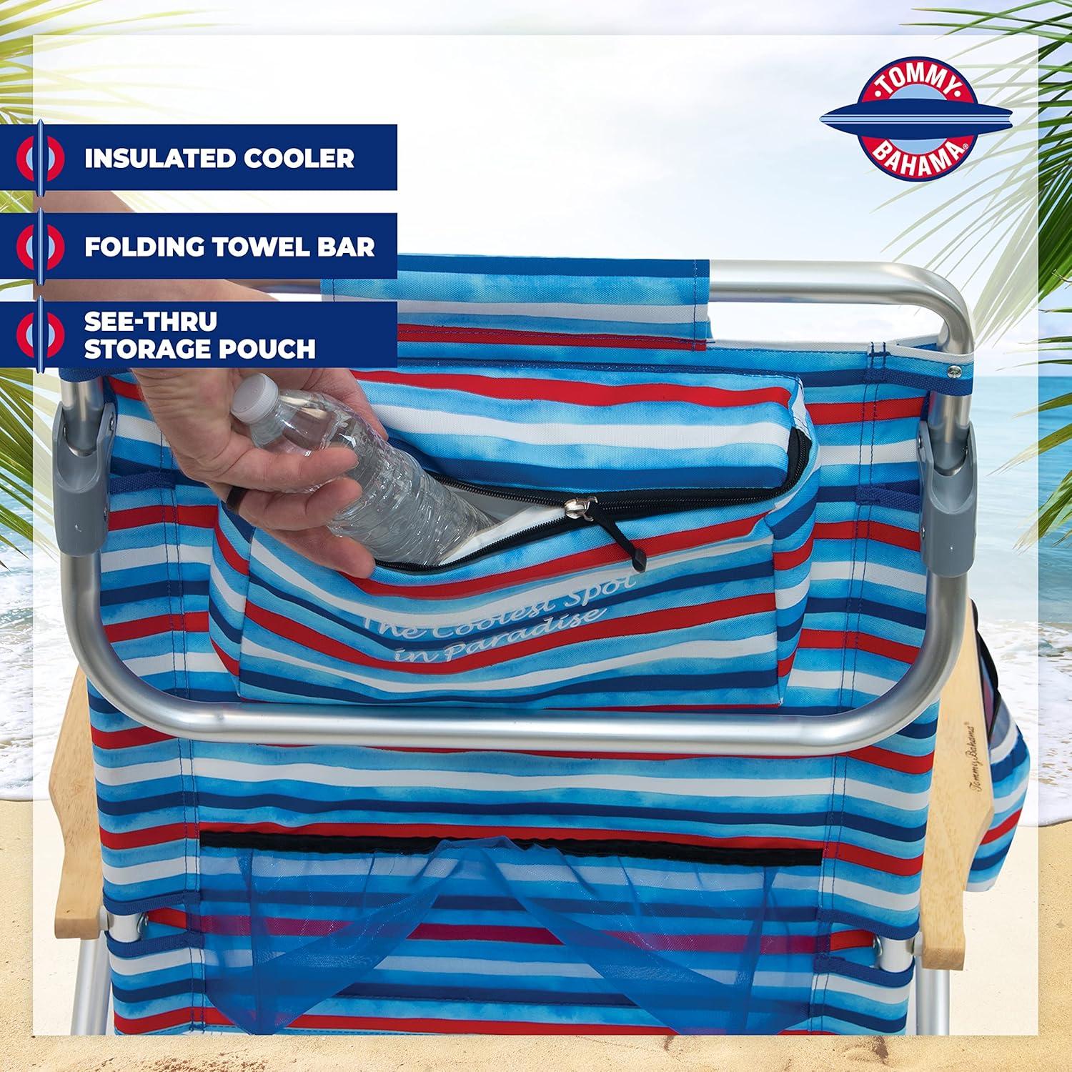 Silla de Playa Plegable Tommy Bahama con Mochila 5 Posiciones