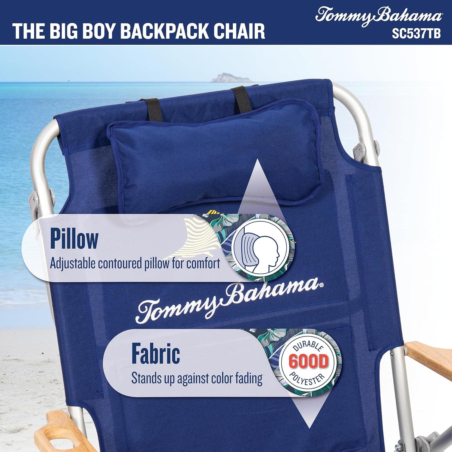 Silla de Playa Plegable Tommy Bahama Big Boy Marino 33cm