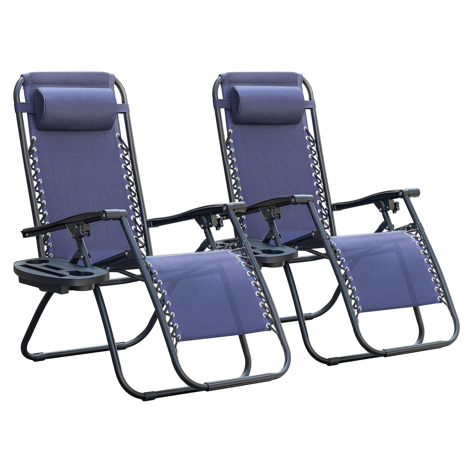 Sillas de Gravedad Cero Homall Plegables para Jardín - Juego de 2