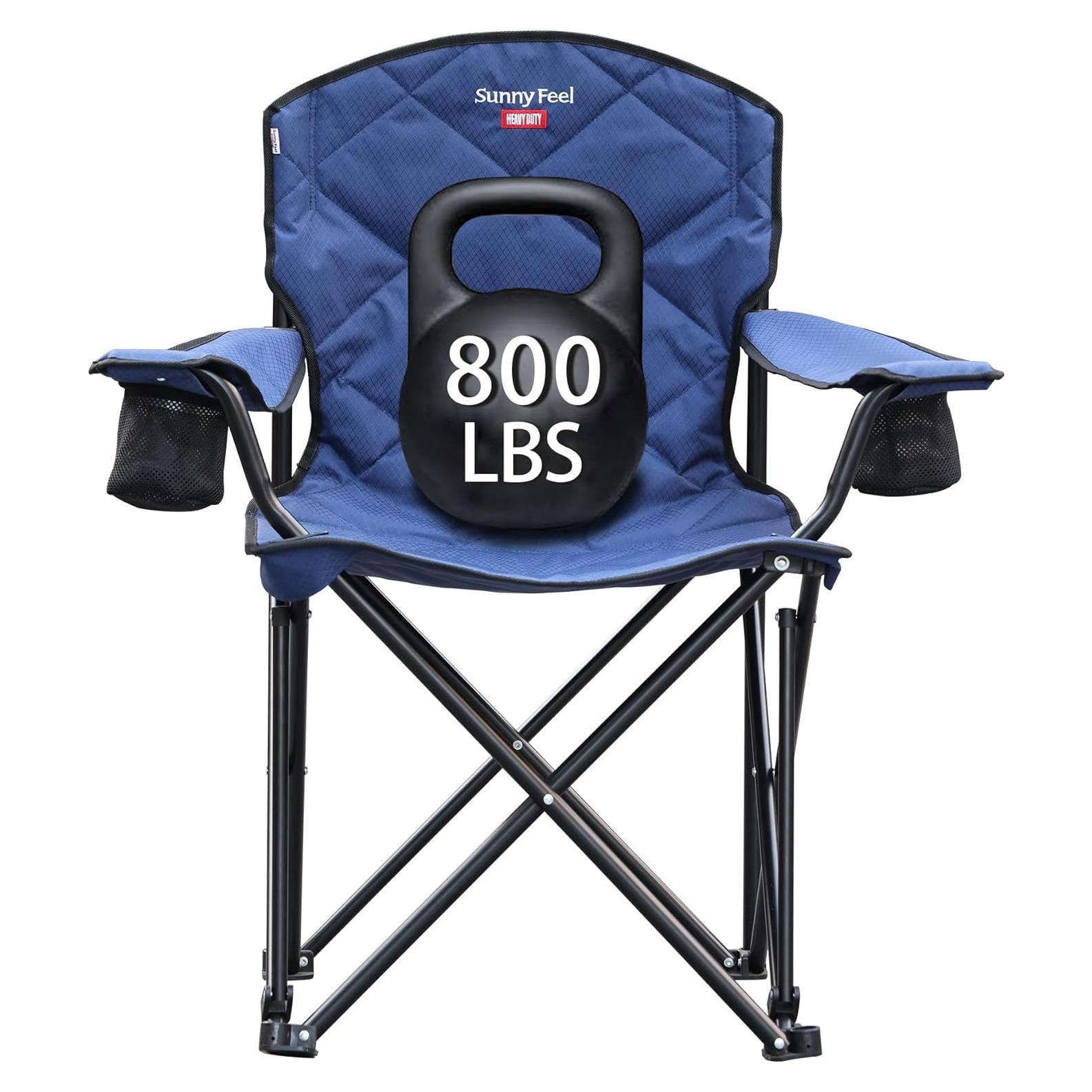 Silla de Camping Plegable SUNNYFEEL XXL 800 LBS Azul Marino