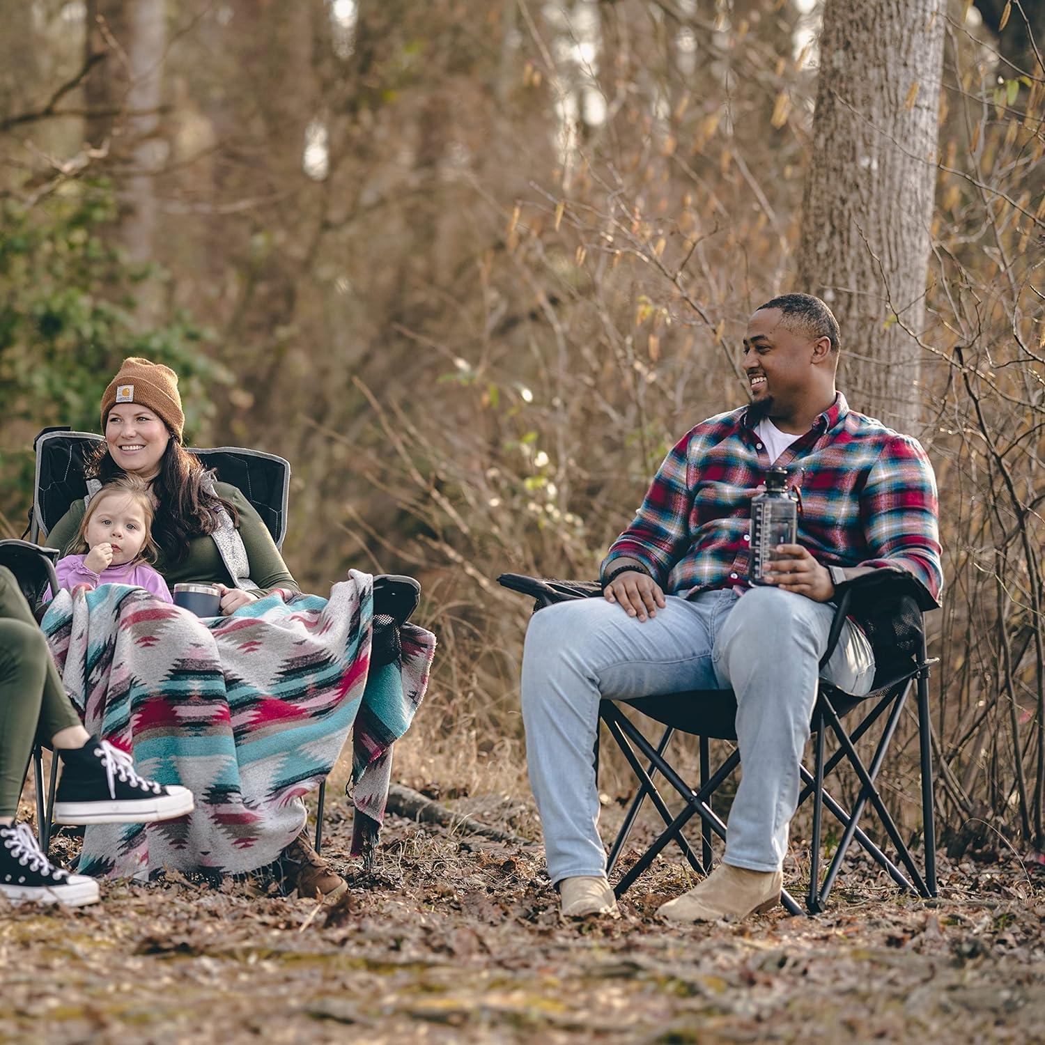 Silla de Camping Plegable SUNNYFEEL XXL 800 LBS Azul Marino